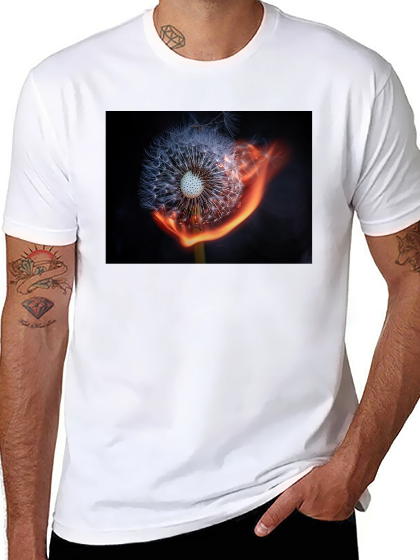 Dandelion Fire Graphic Tee - Unique Design