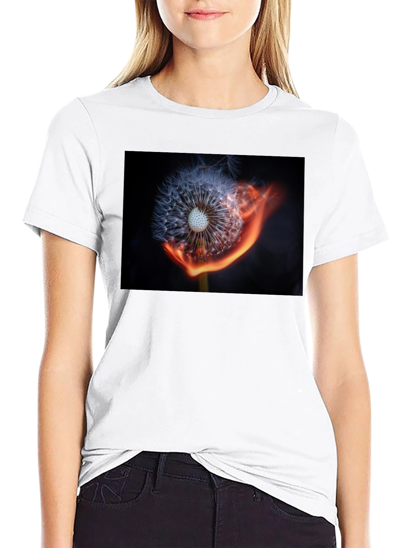 Dandelion Fire Graphic Tee - Unique Design