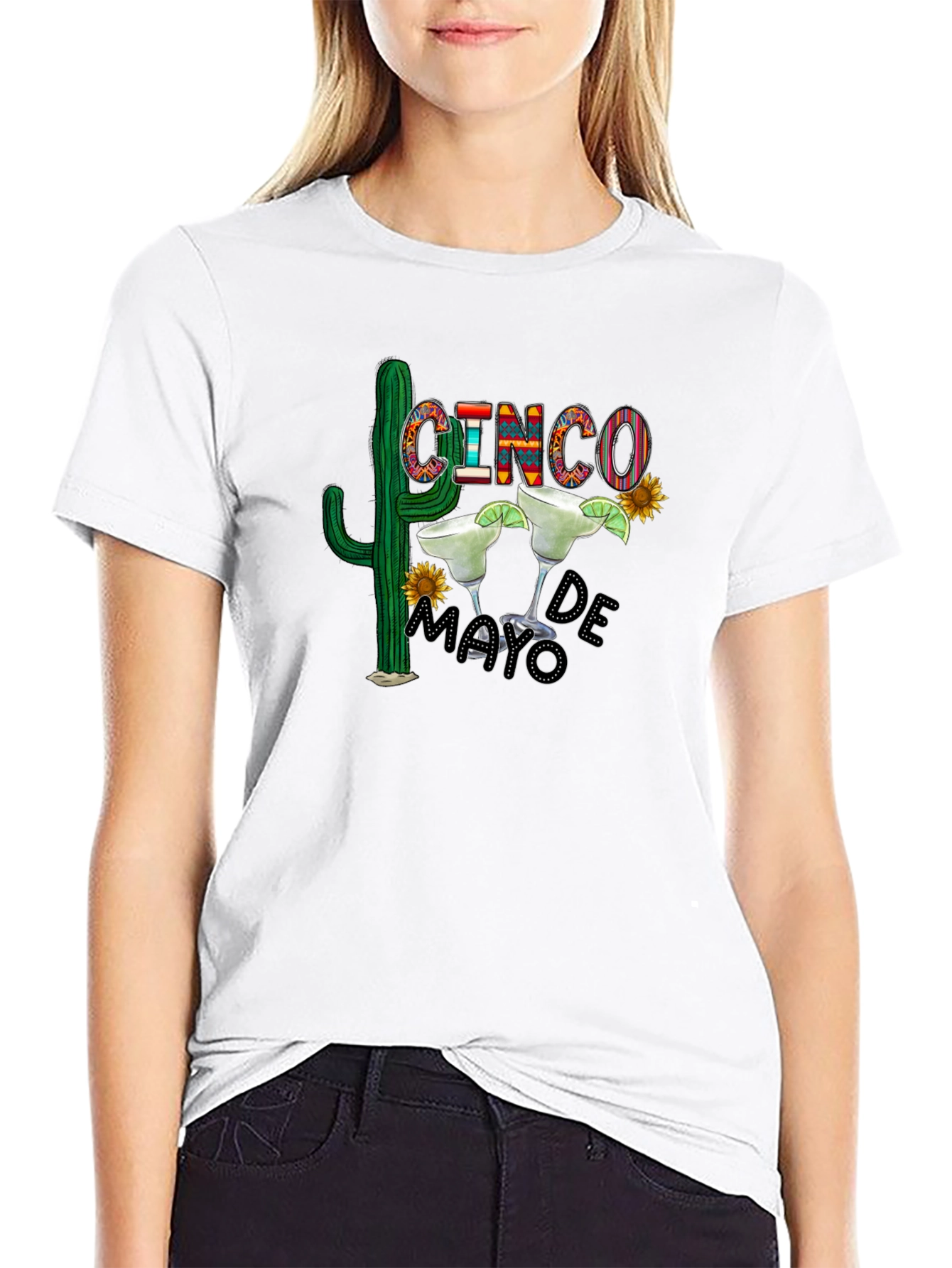 Cinco De Mayo T-Shirt - Cactus & Margarita Design
