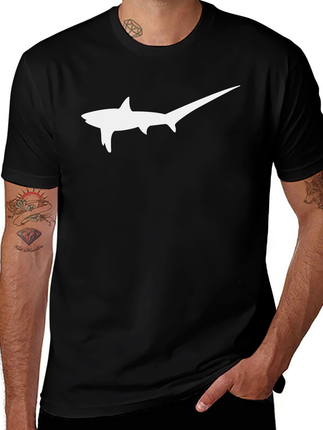 Shark Fin T-Shirt - Cool Graphic Tee