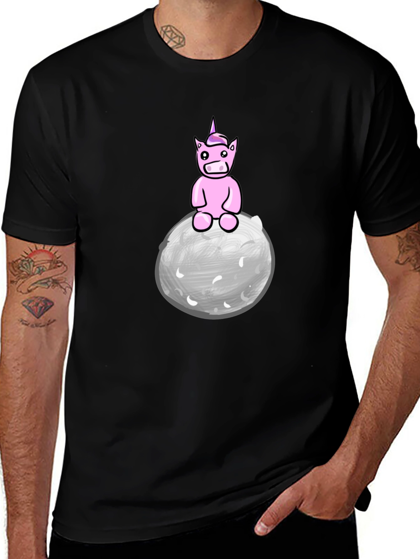 Unicorn on the Moon Graphic Tee