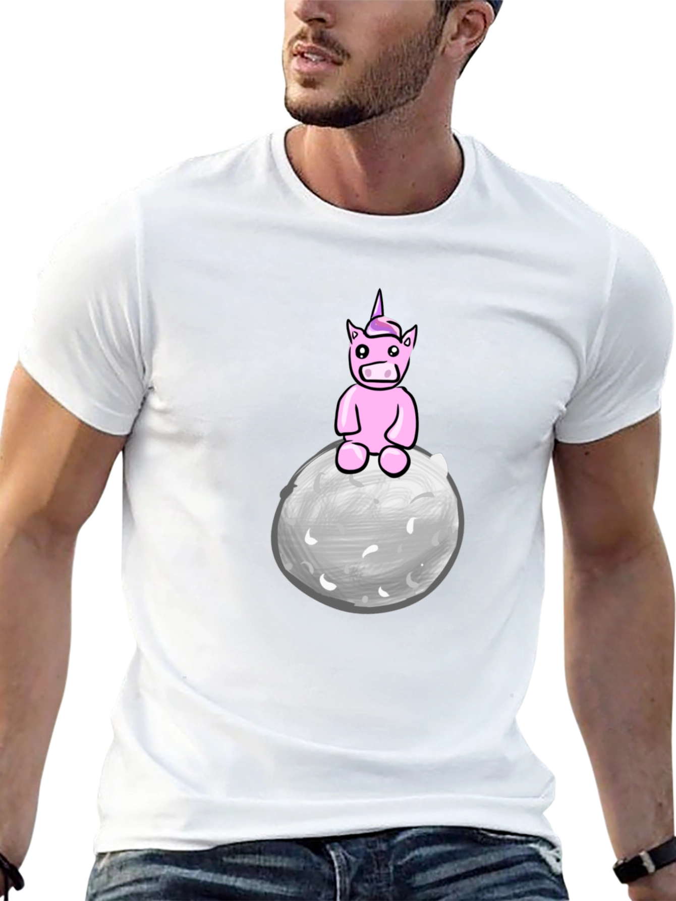 Unicorn on the Moon Graphic Tee