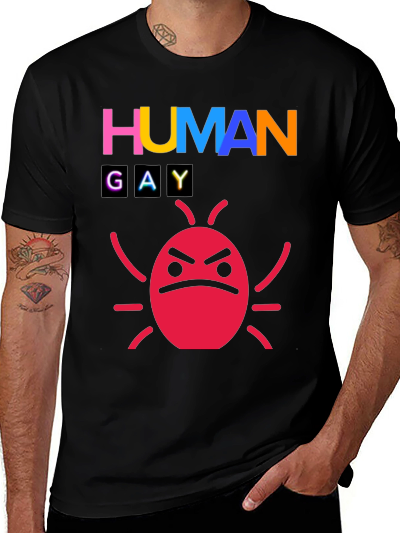 Human Gay Bug Funny Graphic Tee