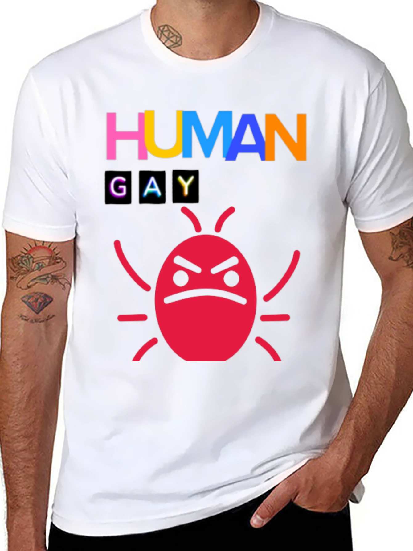 Human Gay Bug Funny Graphic Tee