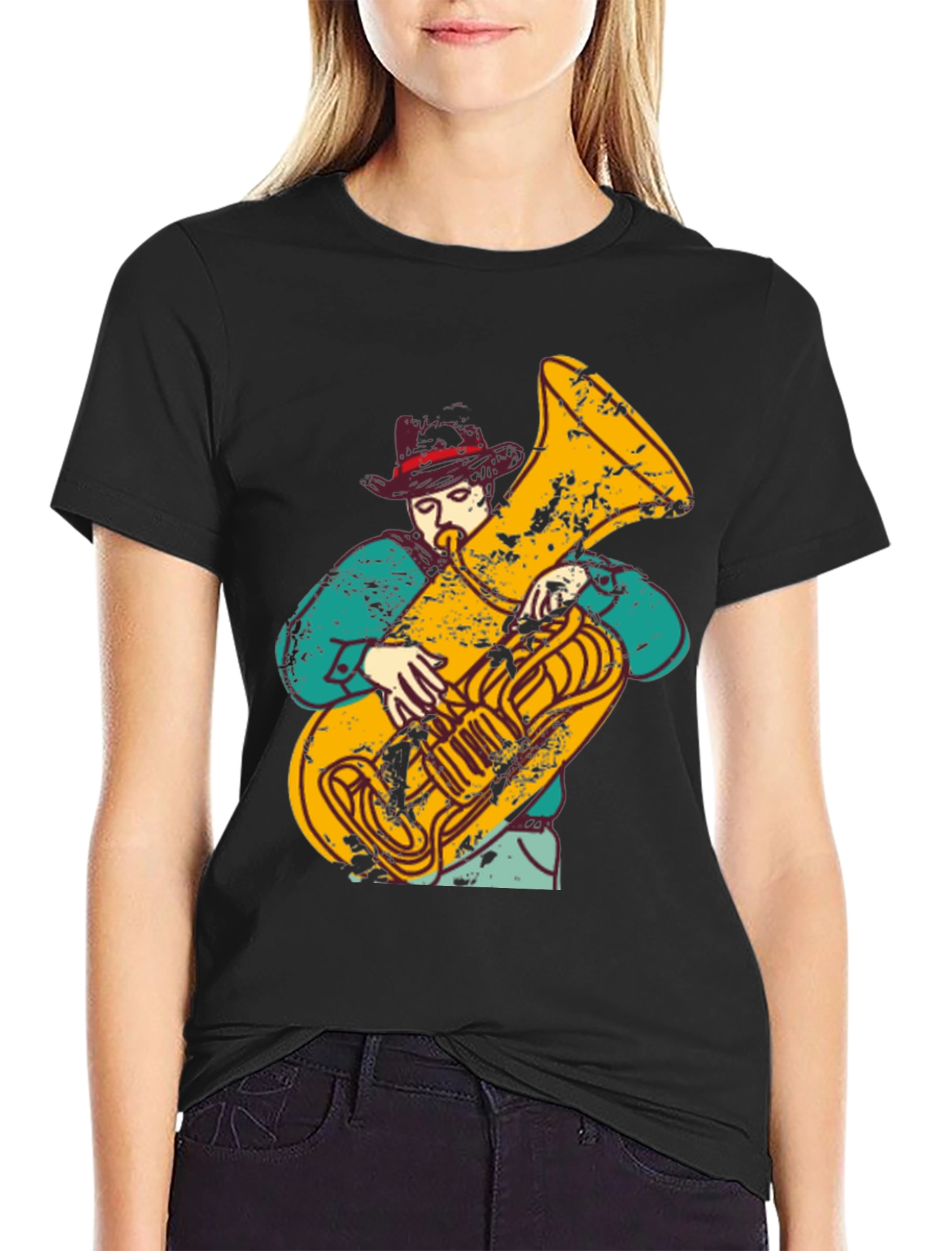 Tuba Player Graphic T-Shirt - Musician Tee