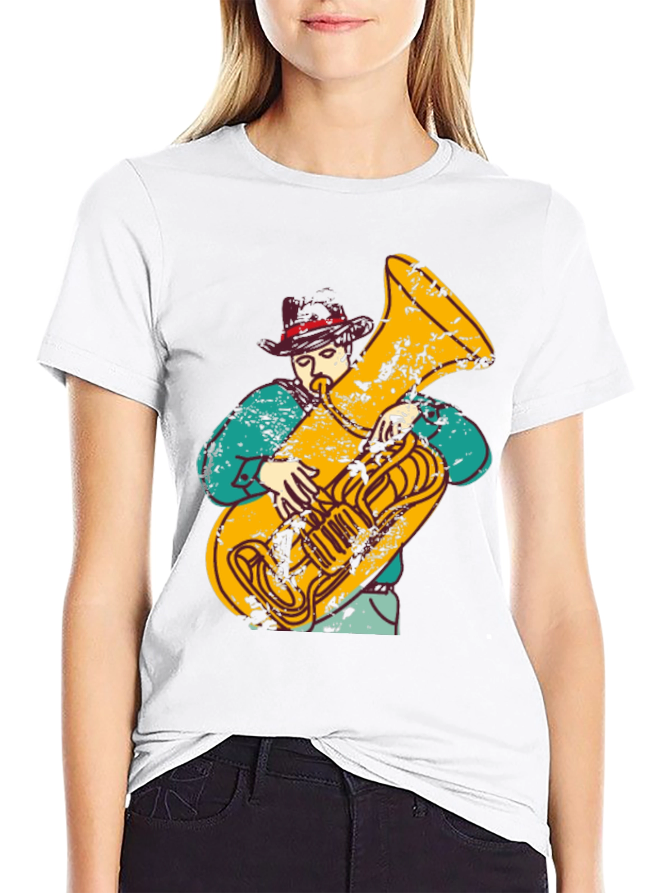 Tuba Player Graphic T-Shirt - Musician Tee