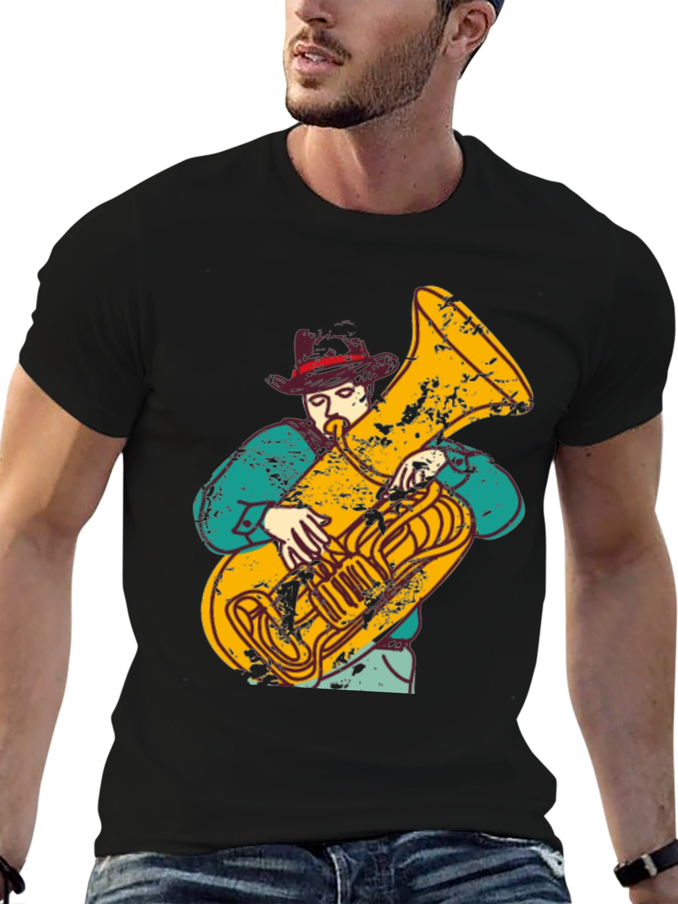 Tuba Player Graphic T-Shirt - Musician Tee