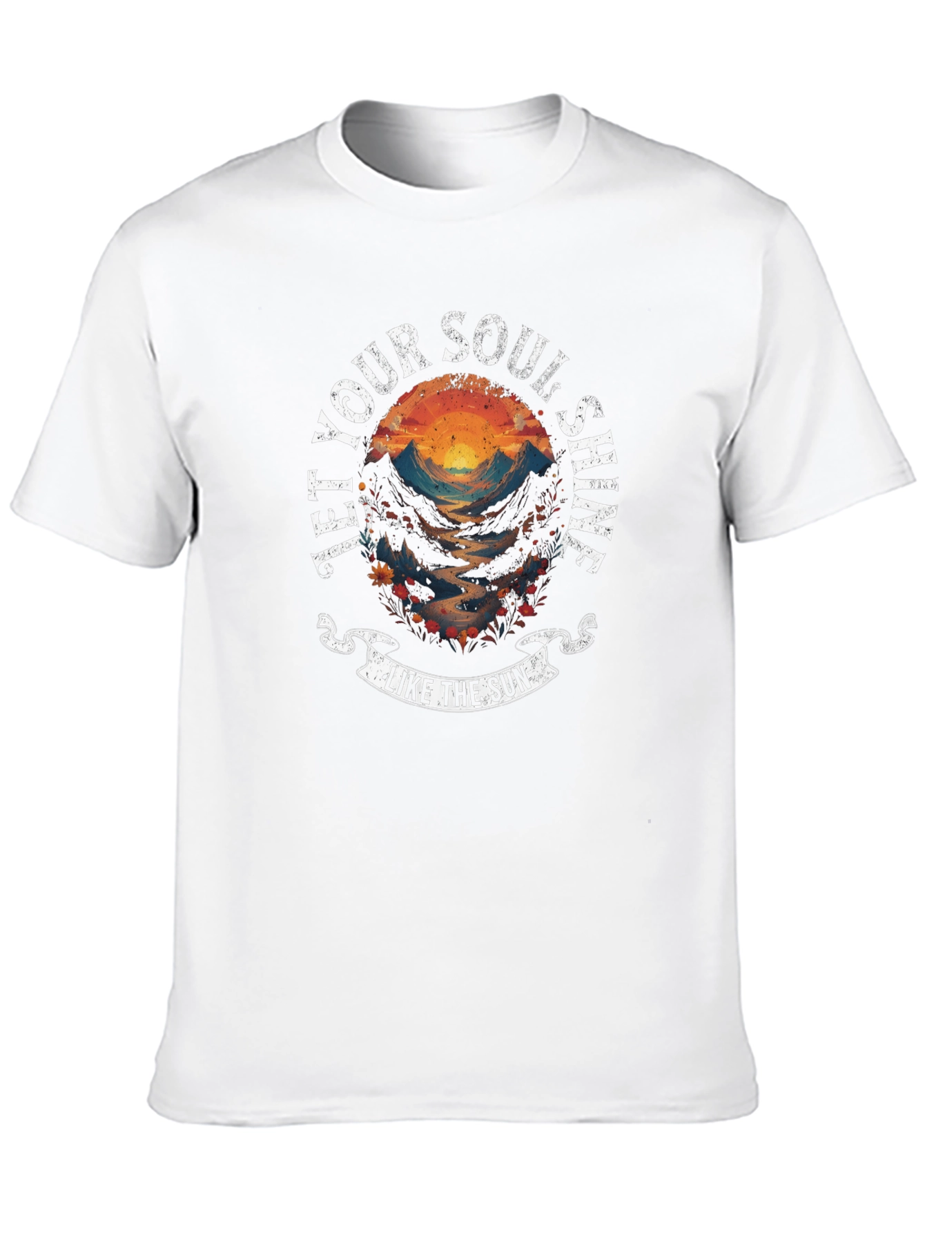 Soul Shine Graphic Tee - Black Cotton T-Shirt