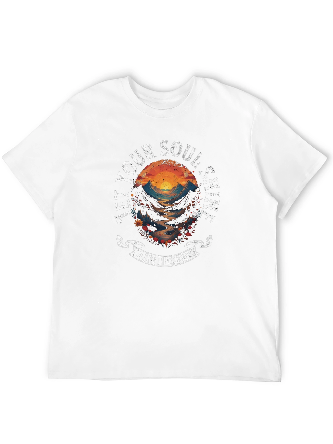 Soul Shine Graphic Tee - Black Cotton T-Shirt