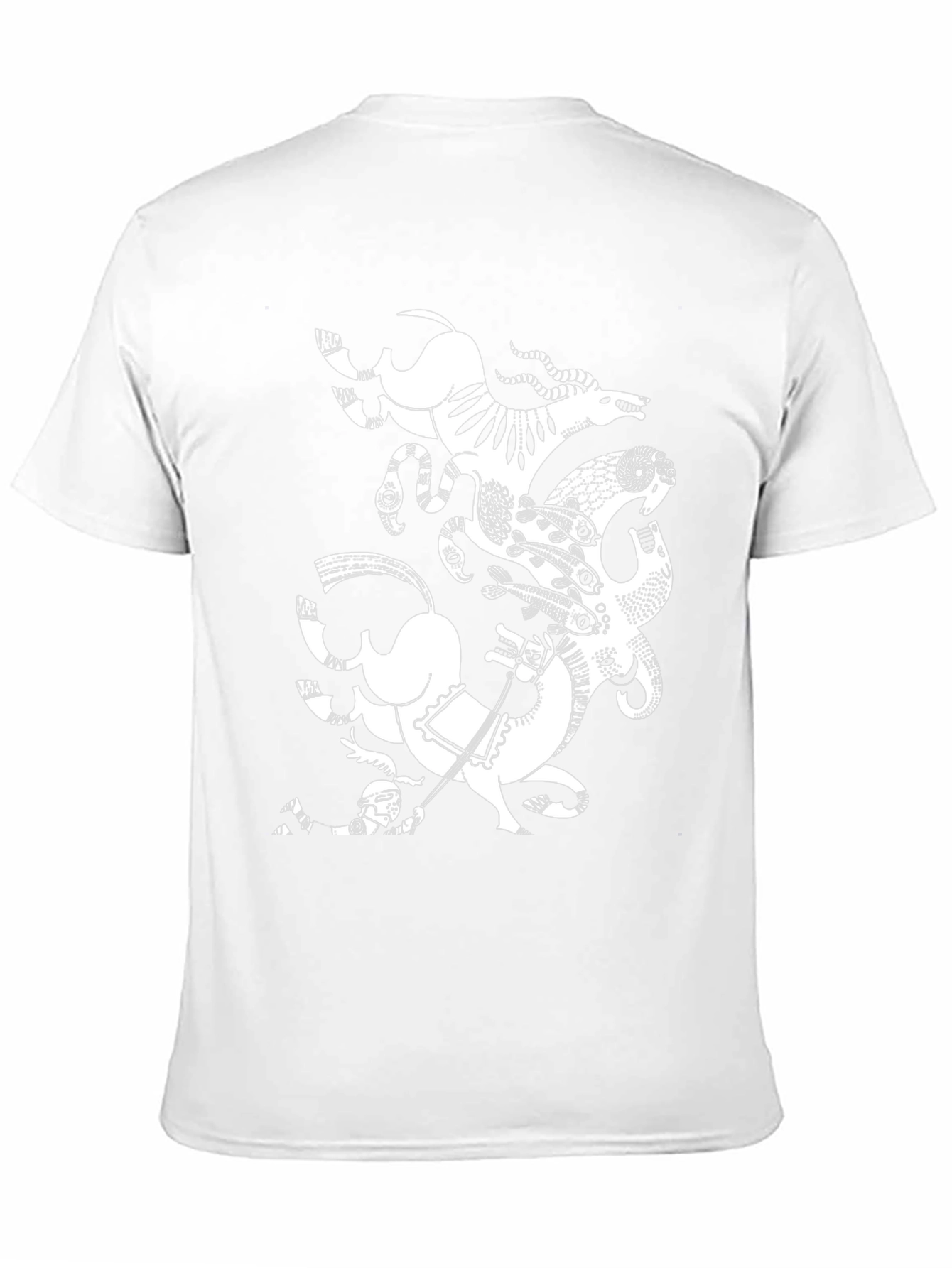Abstract Animal Print Black T-Shirt