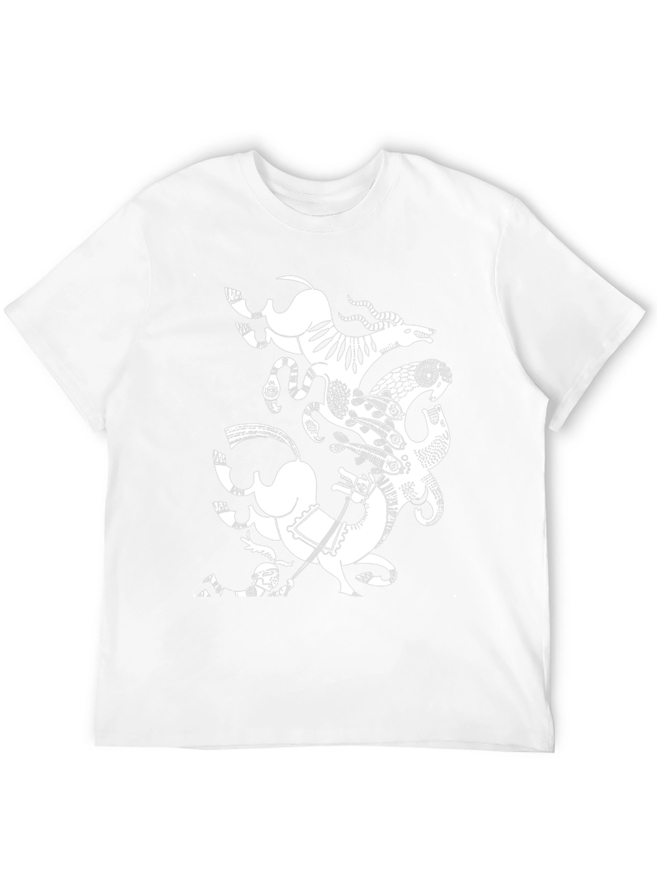 Abstract Animal Print Black T-Shirt