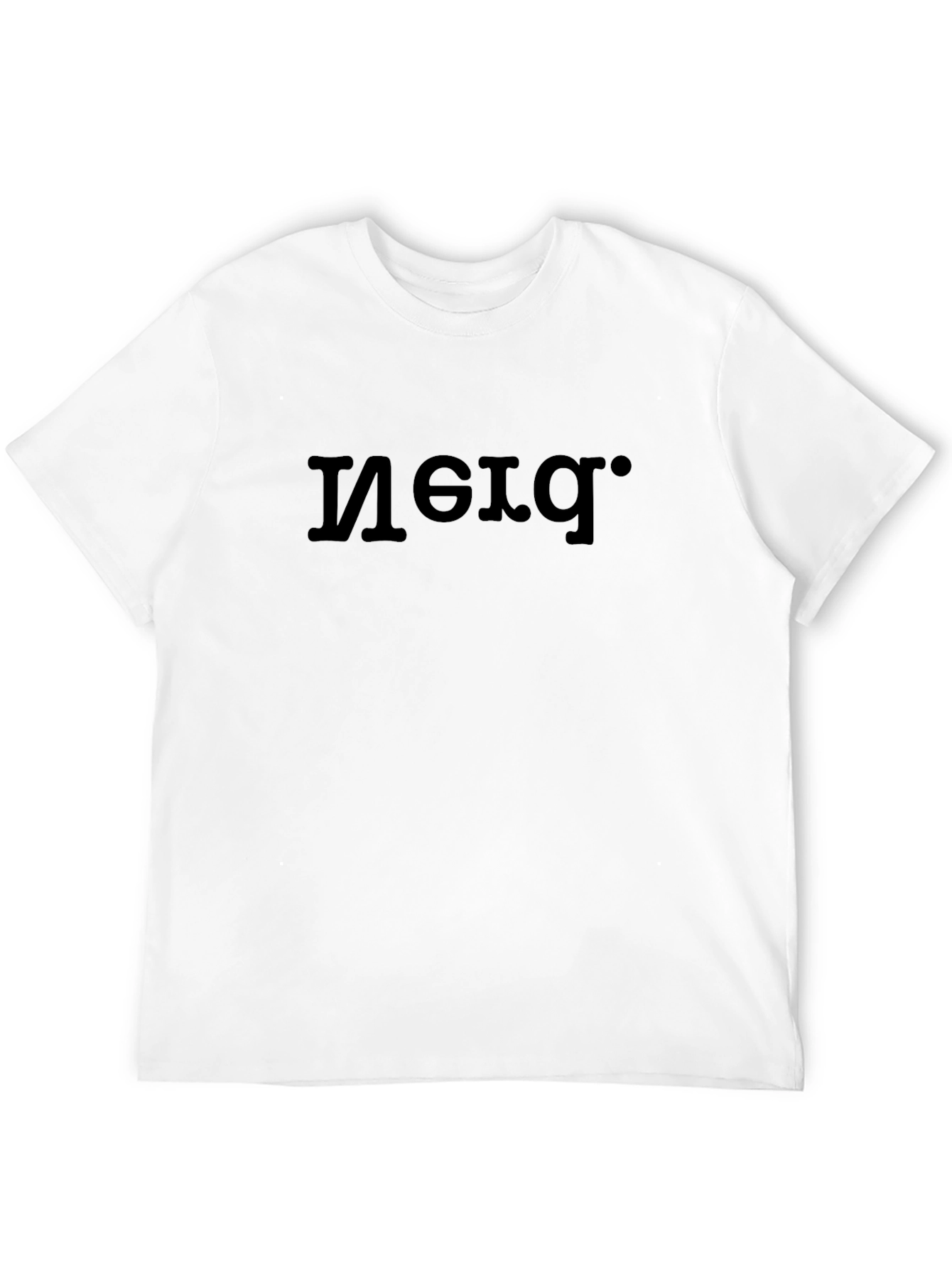 Reflective Mirror Image Graphic Black T-Shirt