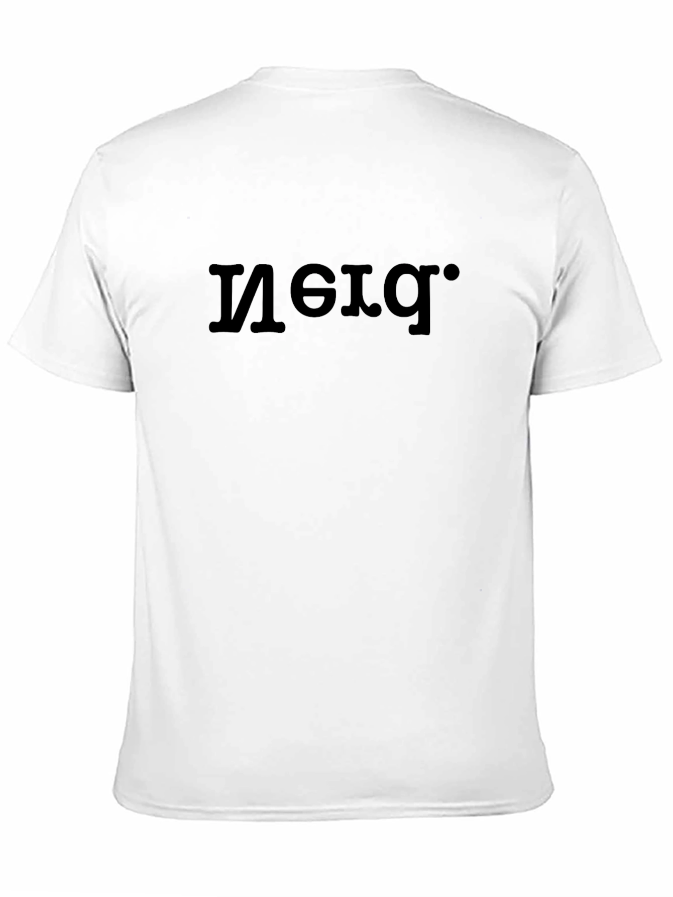 Reflective Mirror Image Graphic Black T-Shirt