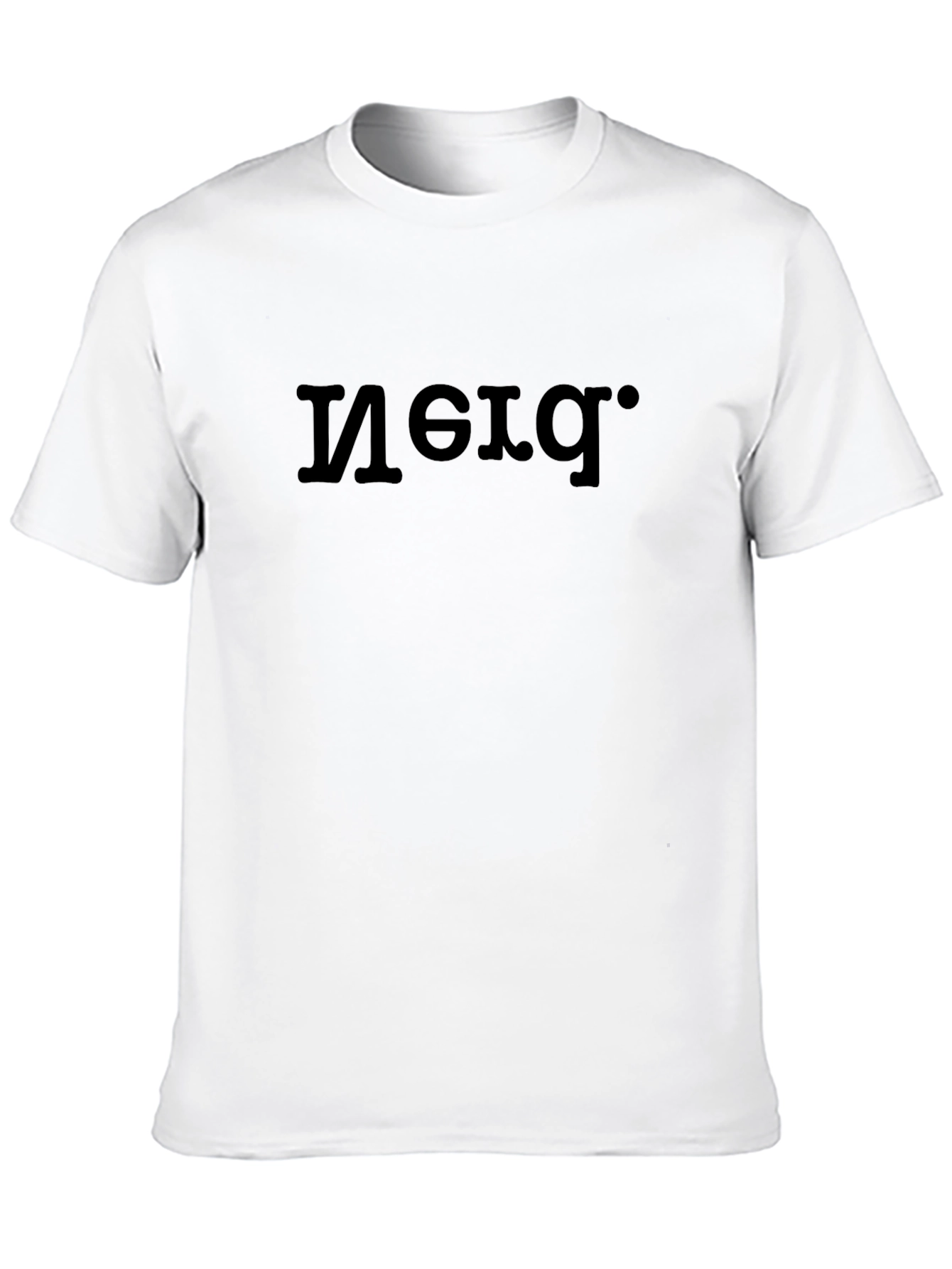 Reflective Mirror Image Graphic Black T-Shirt