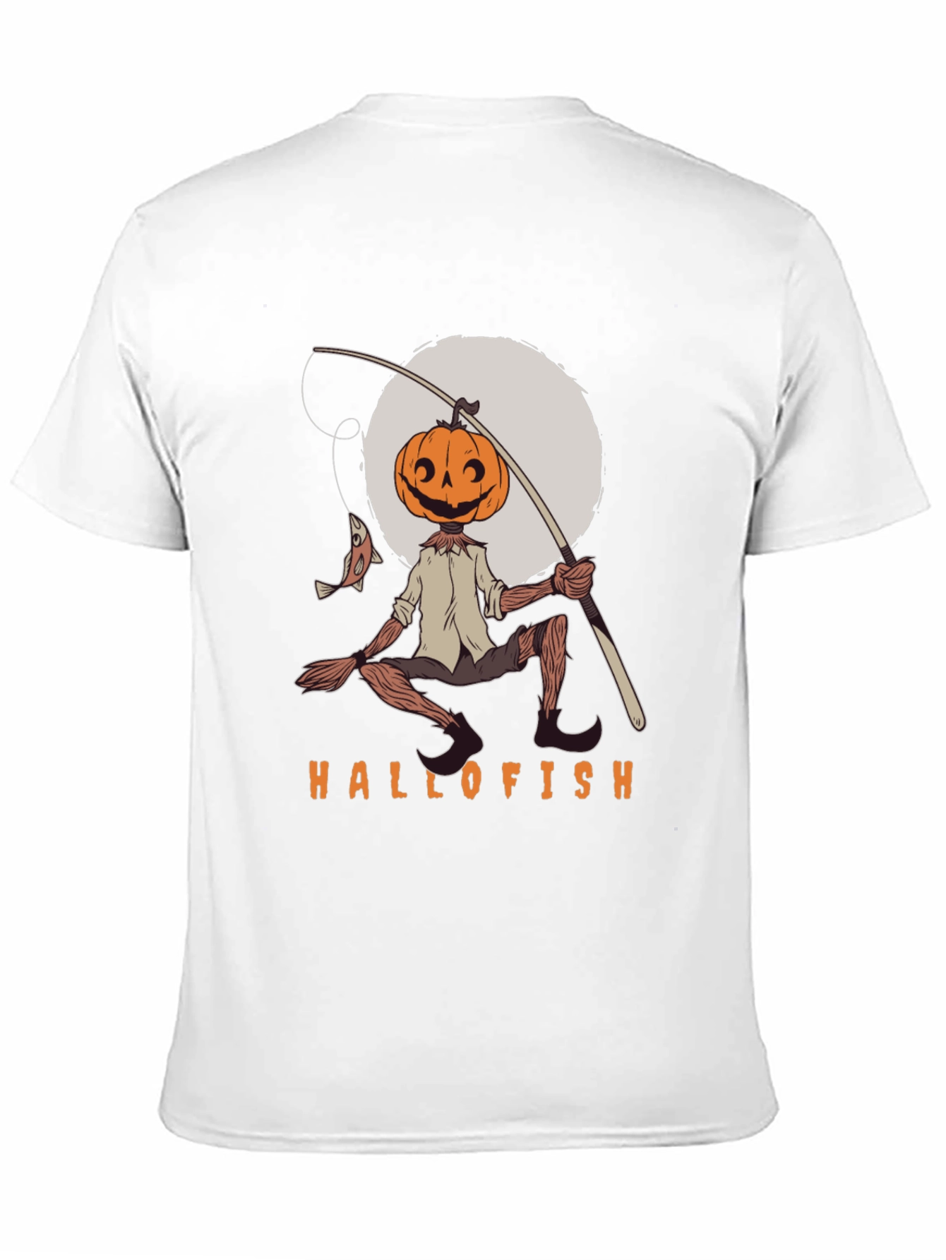 Hallofish Graphic Tee - Pumpkin Head Fisherman