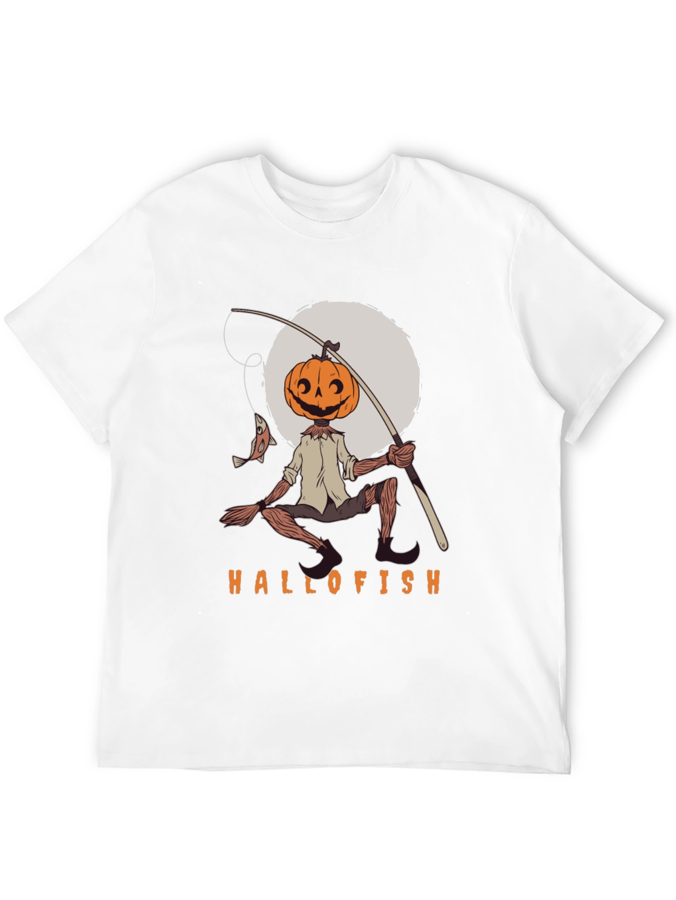Hallofish Graphic Tee - Pumpkin Head Fisherman