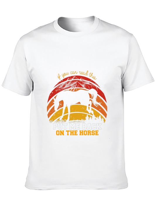 Funny Horse T-Shirt - If You Can Read This Put Me Back