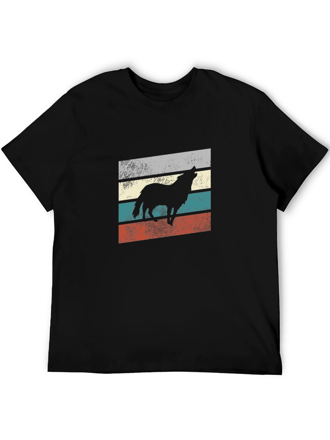 Retro Wolf Silhouette Graphic Tee