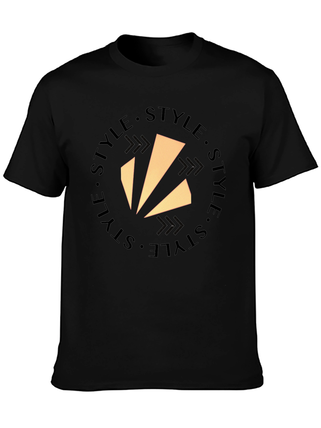 Stylish Mens Black Style Logo T-Shirt