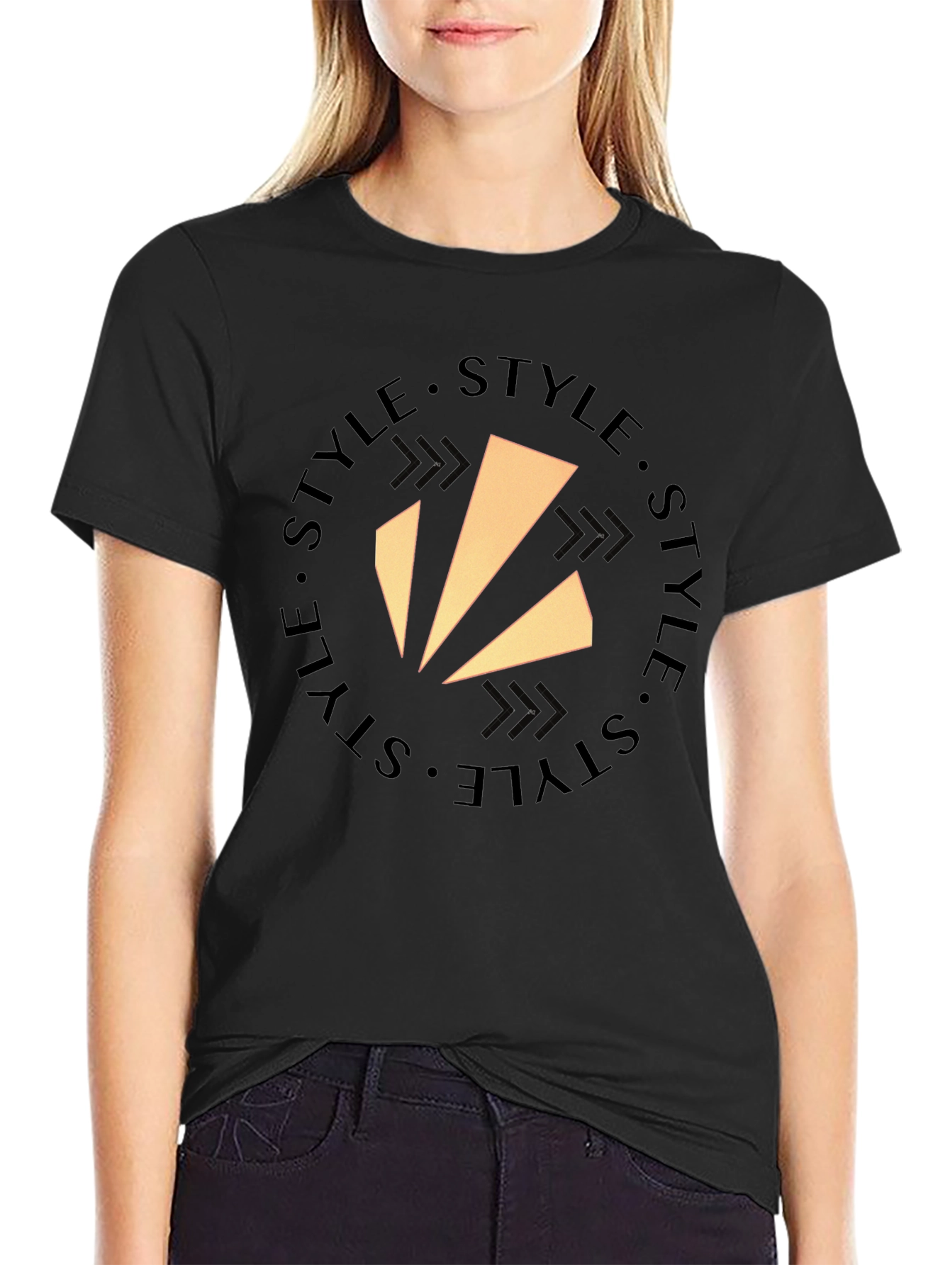 Stylish Mens Black Style Logo T-Shirt