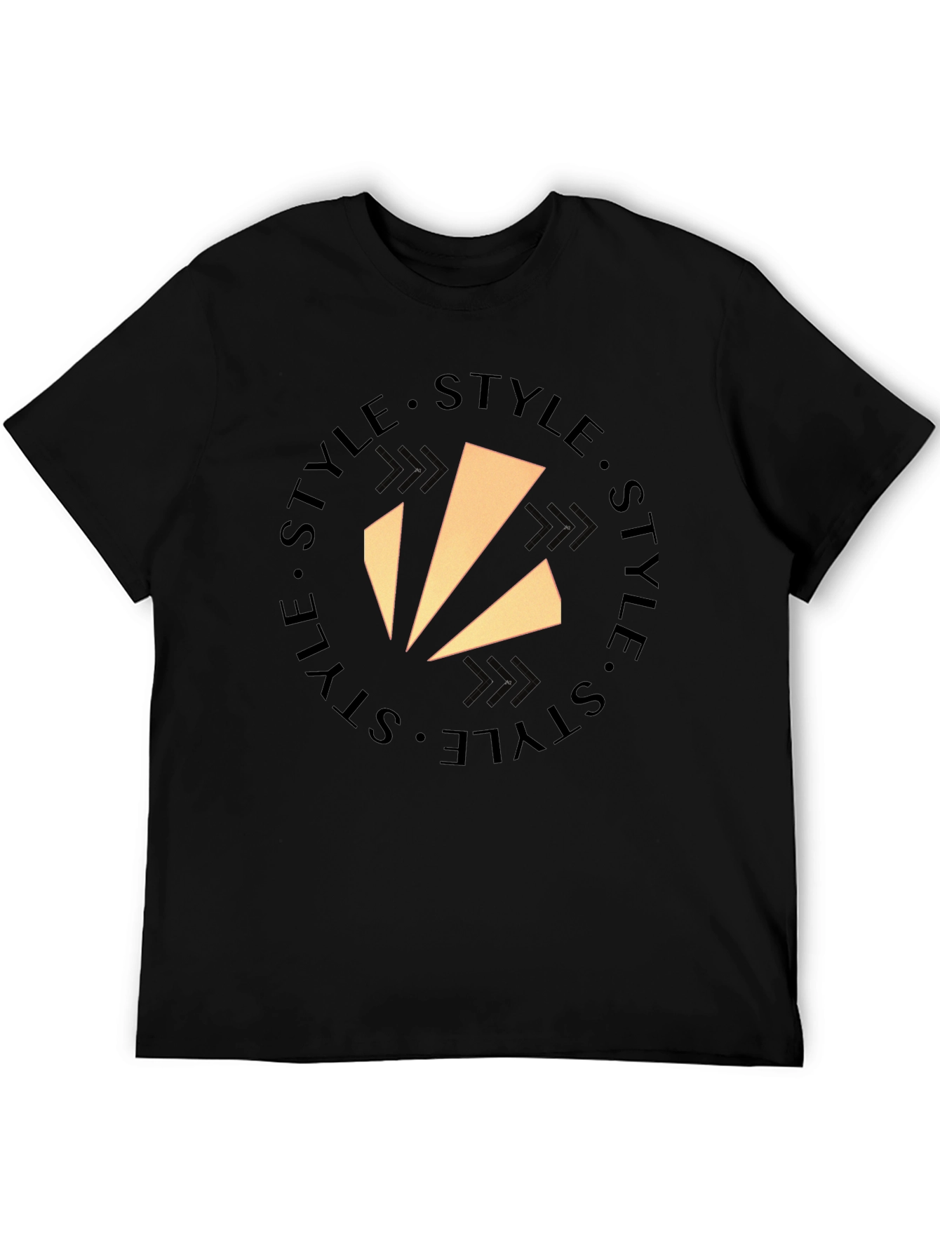 Stylish Mens Black Style Logo T-Shirt