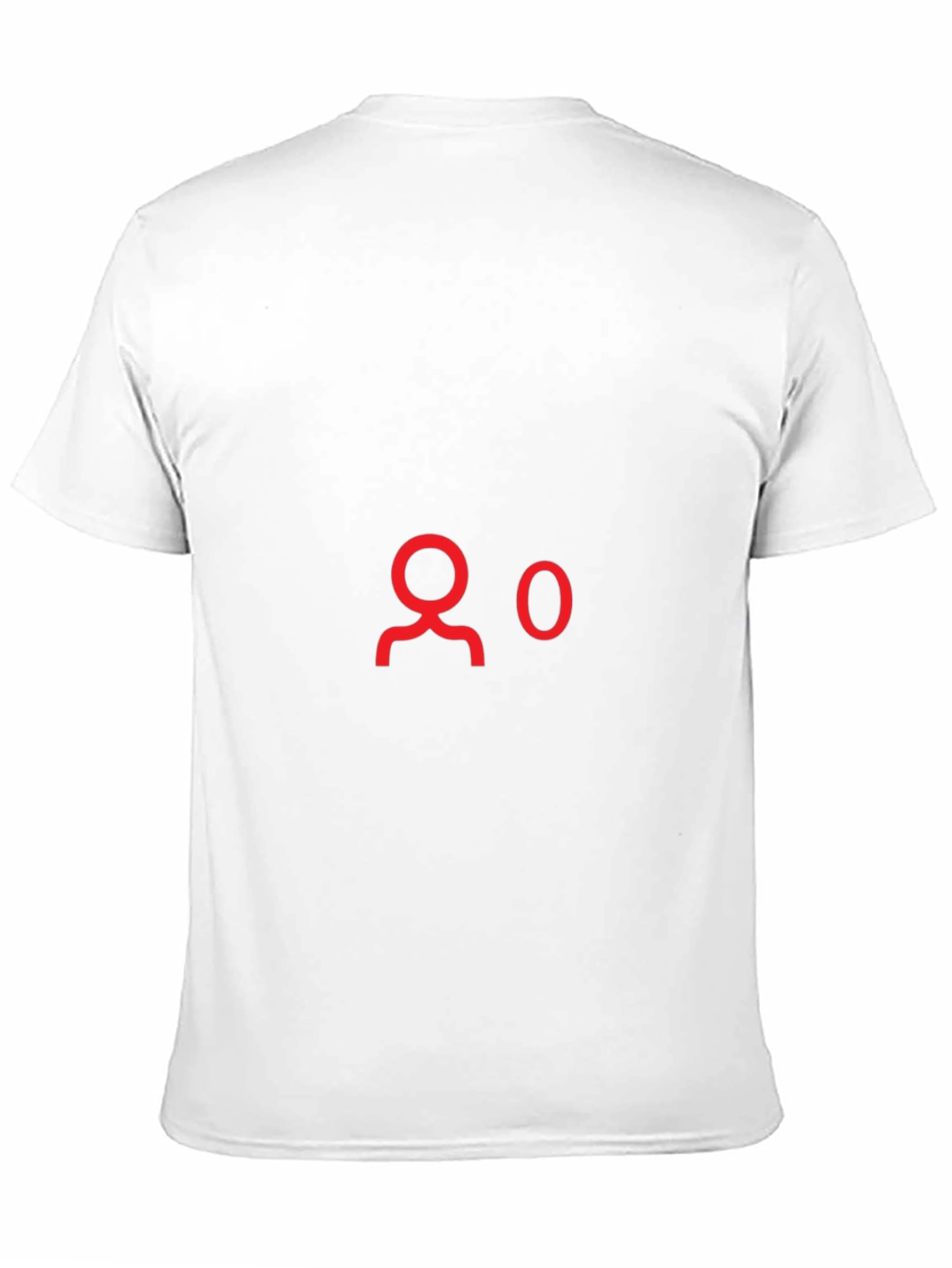 Black T-Shirt with Red 0 Followers Graphic
