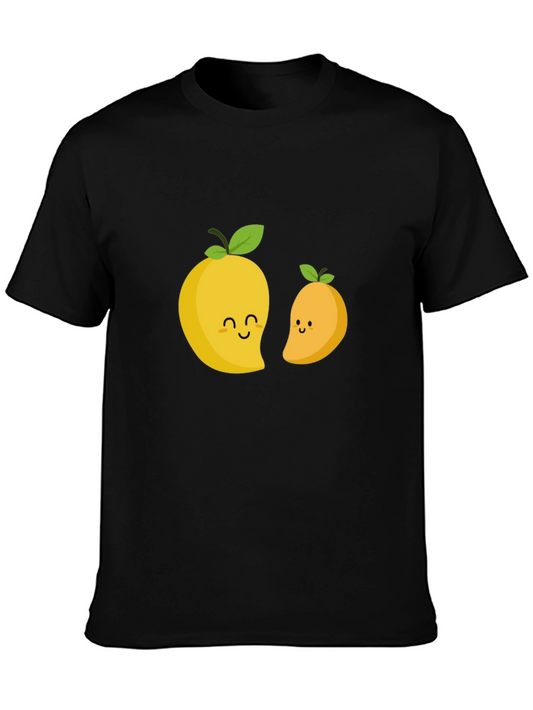 Cute Mango Graphic T-Shirt - Black
