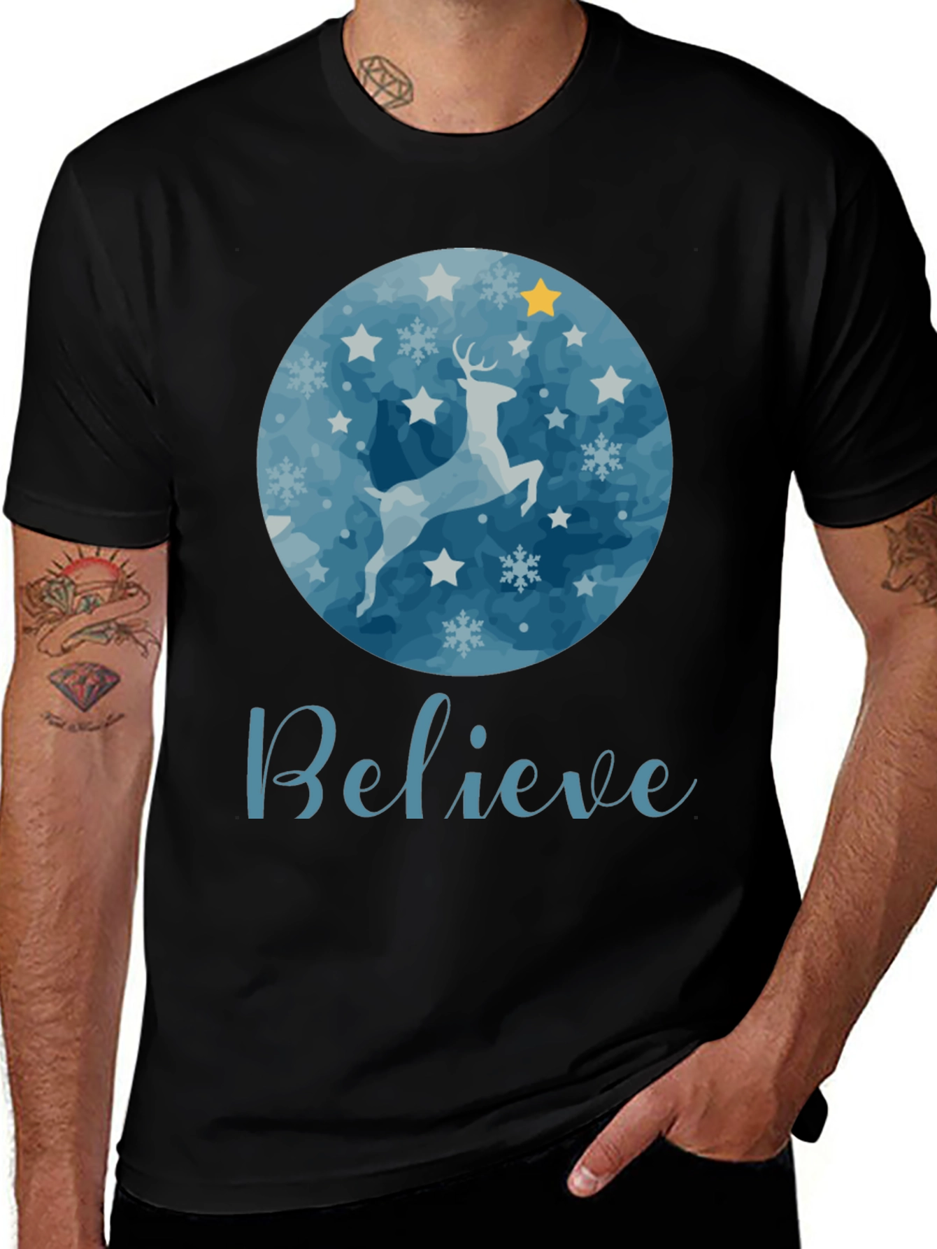 Believe Deer Graphic Tee