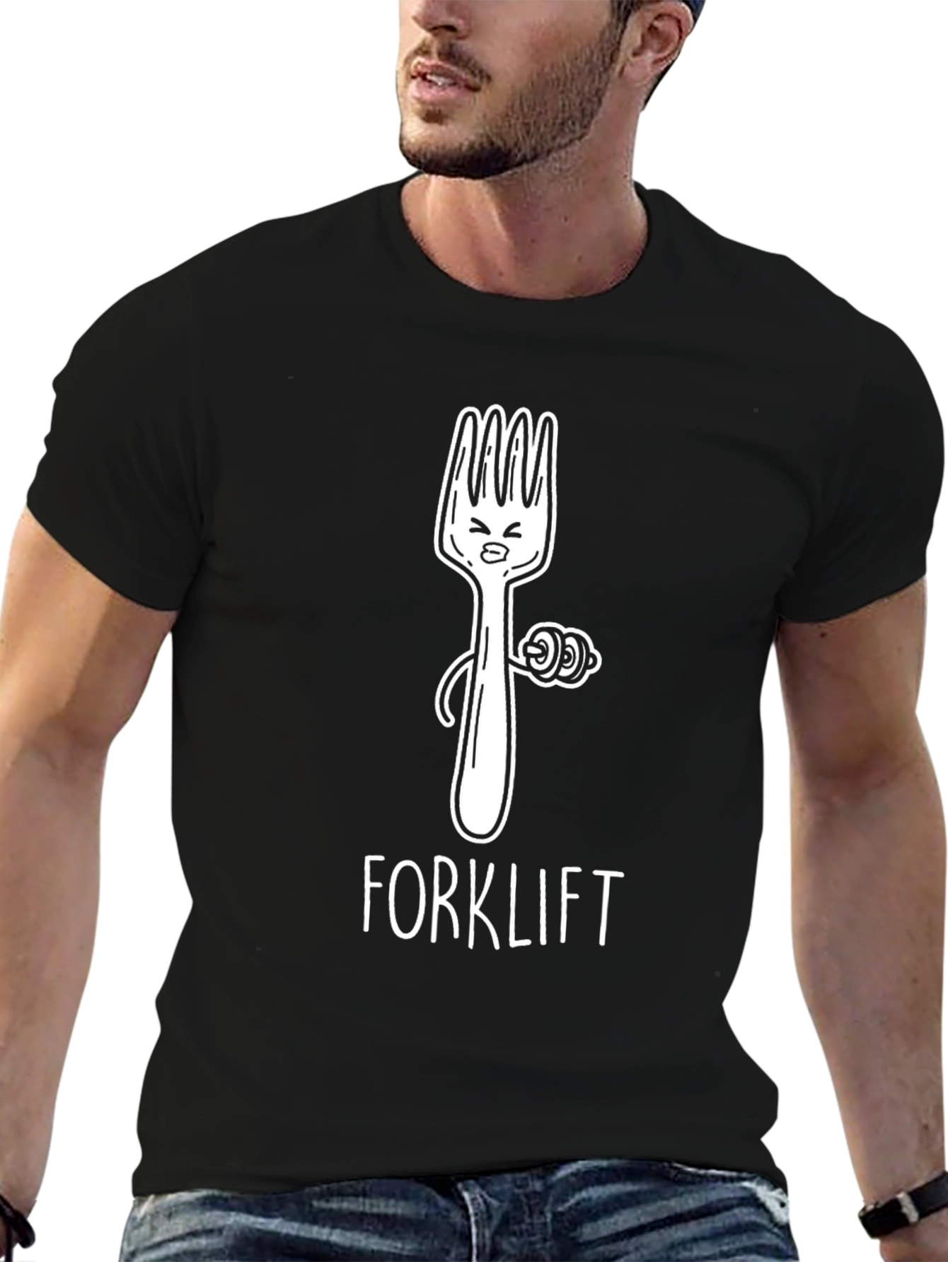 Forklift Funny Workout Graphic Tee