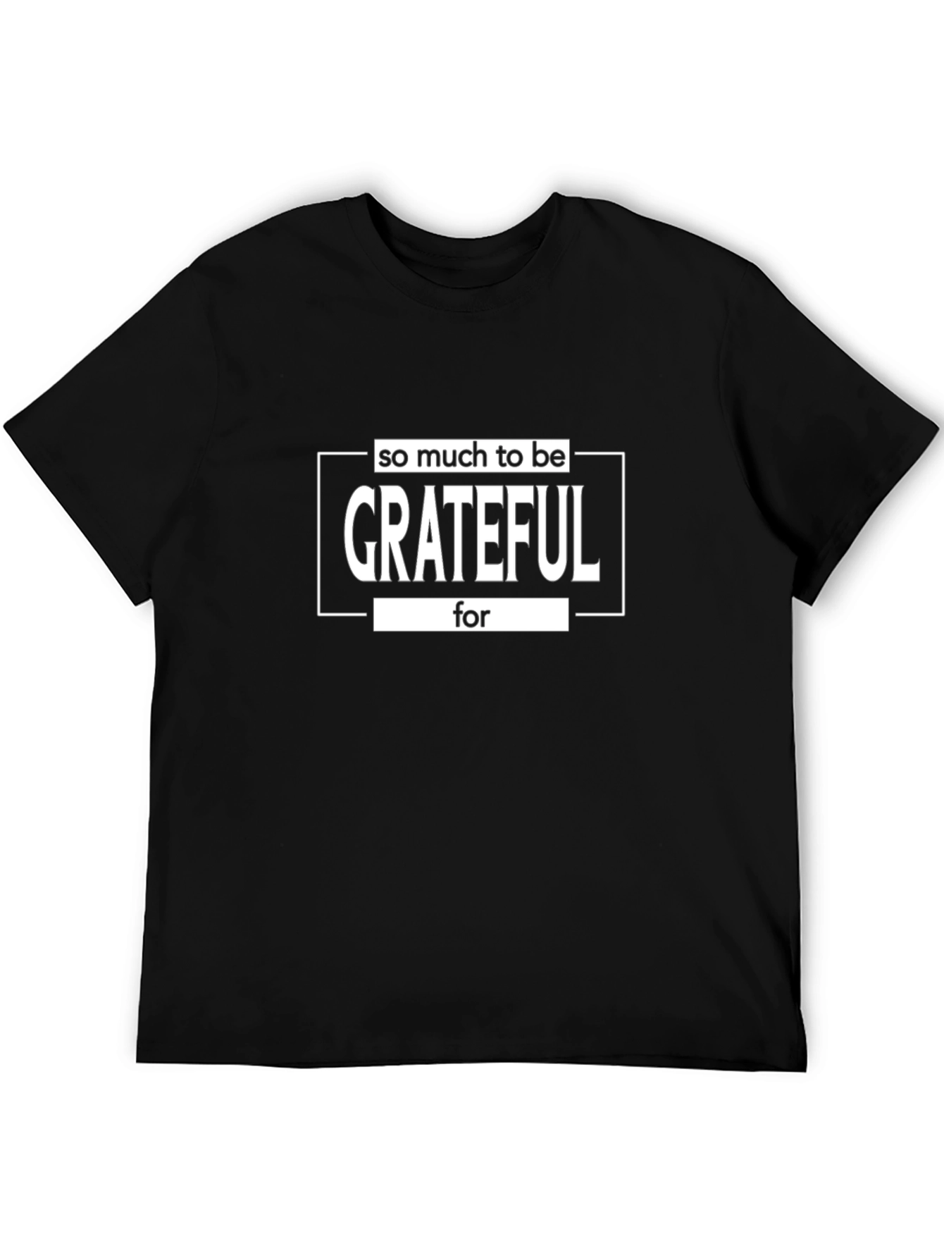 Grateful Graphic T-Shirt - Black Cotton Casual Tee