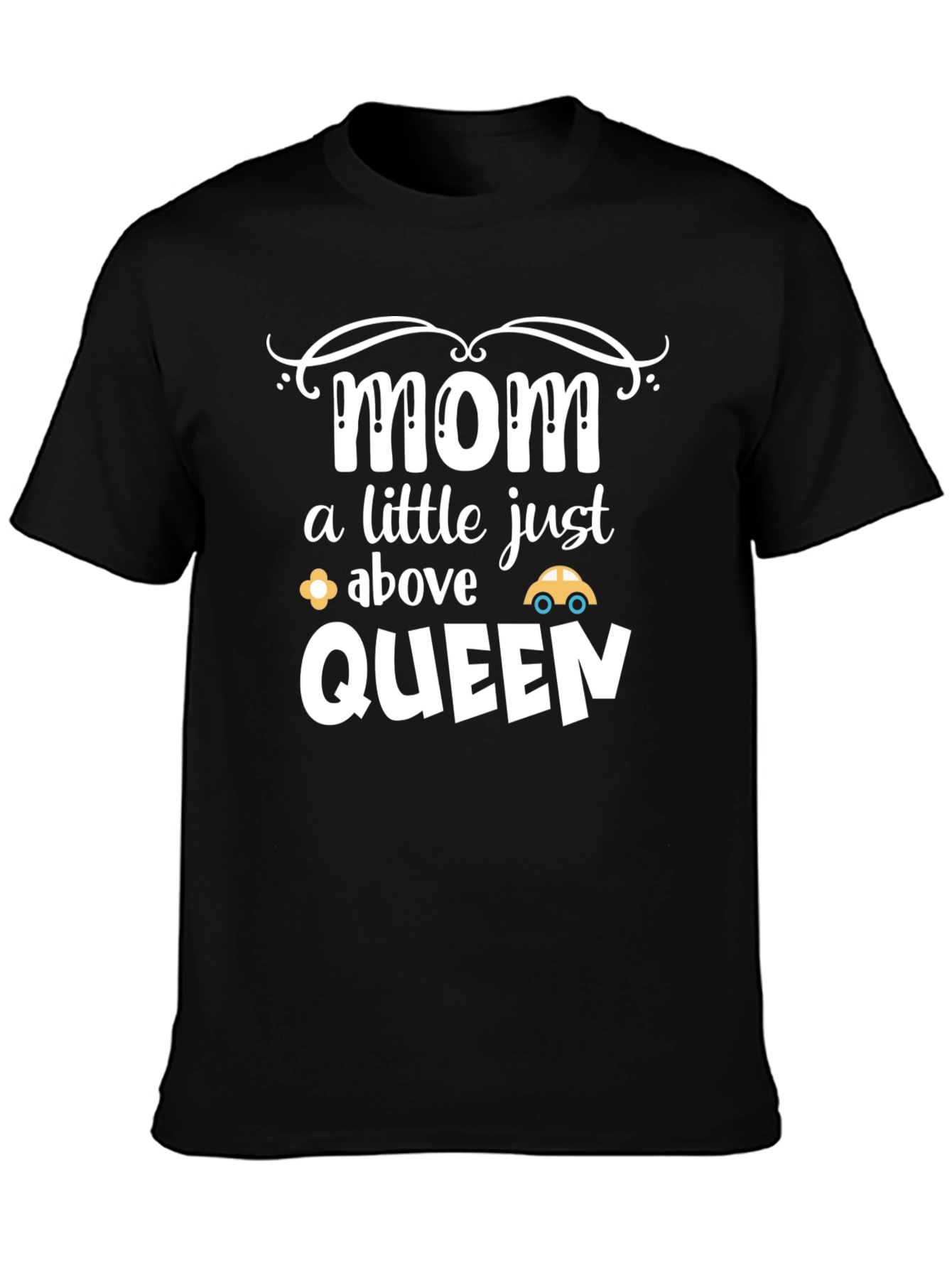 Mom Above Queen Black Graphic Tee