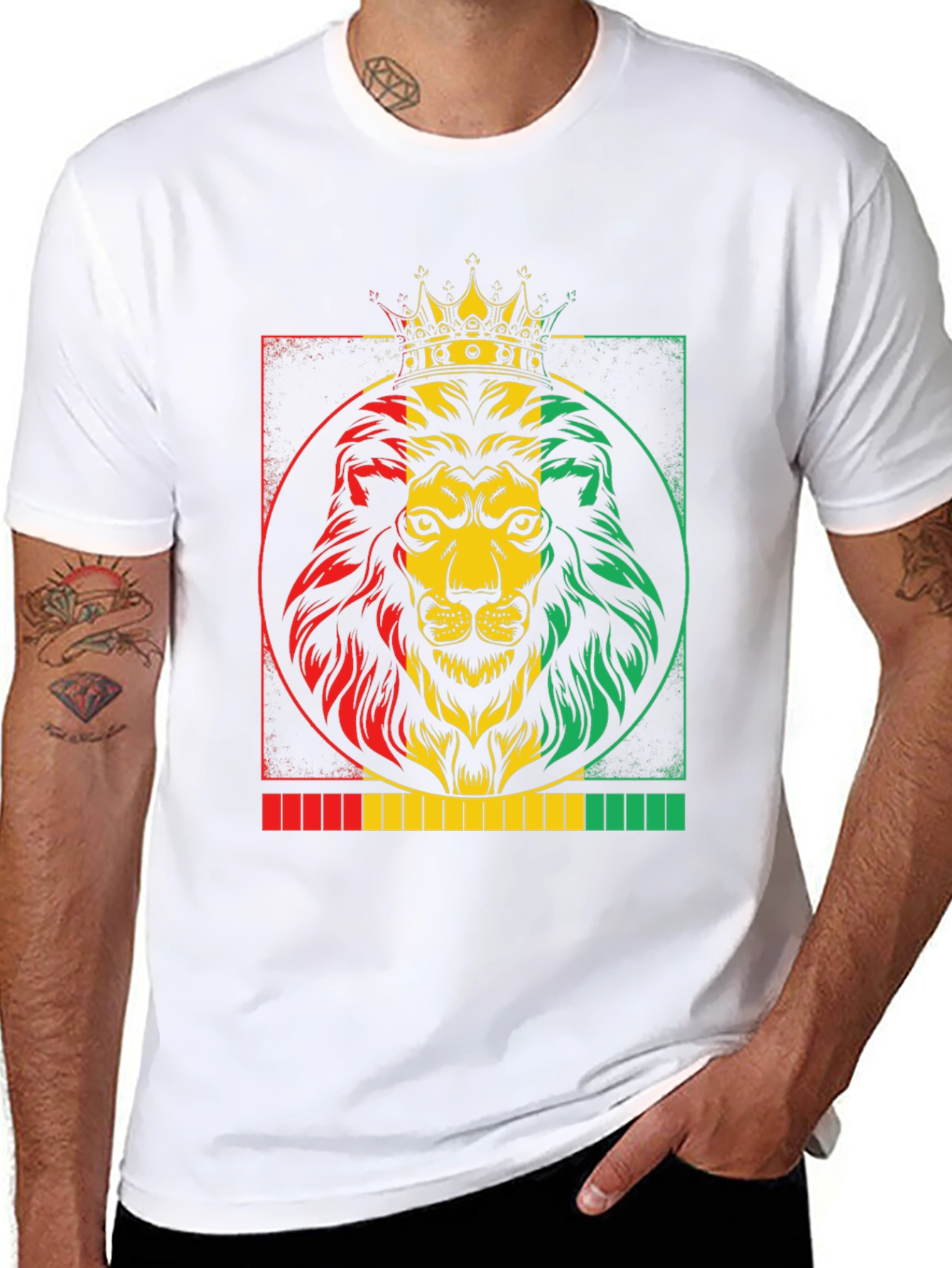 Rasta Lion King Graphic T-Shirt - Reggae Vibes