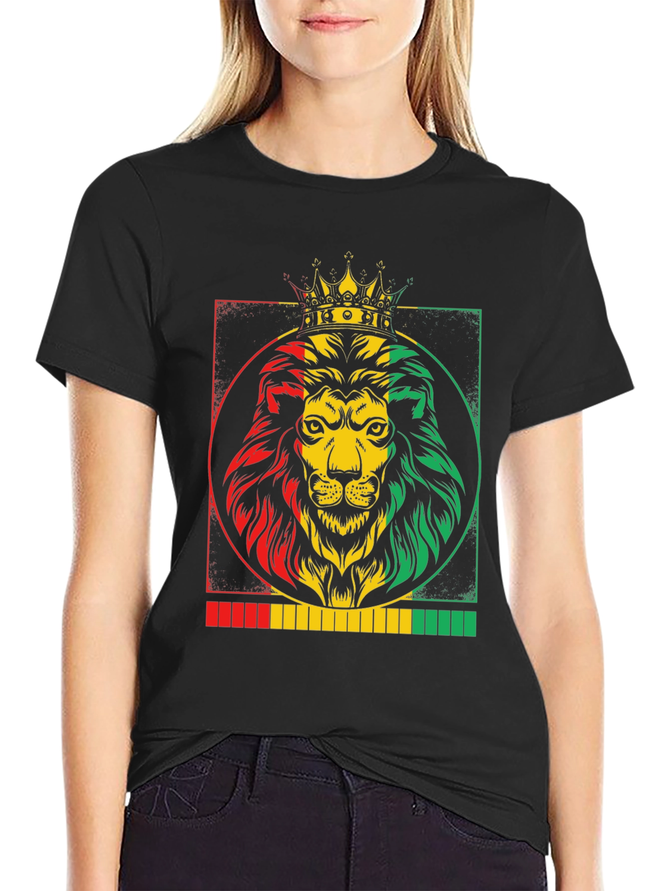Rasta Lion King Graphic T-Shirt - Reggae Vibes