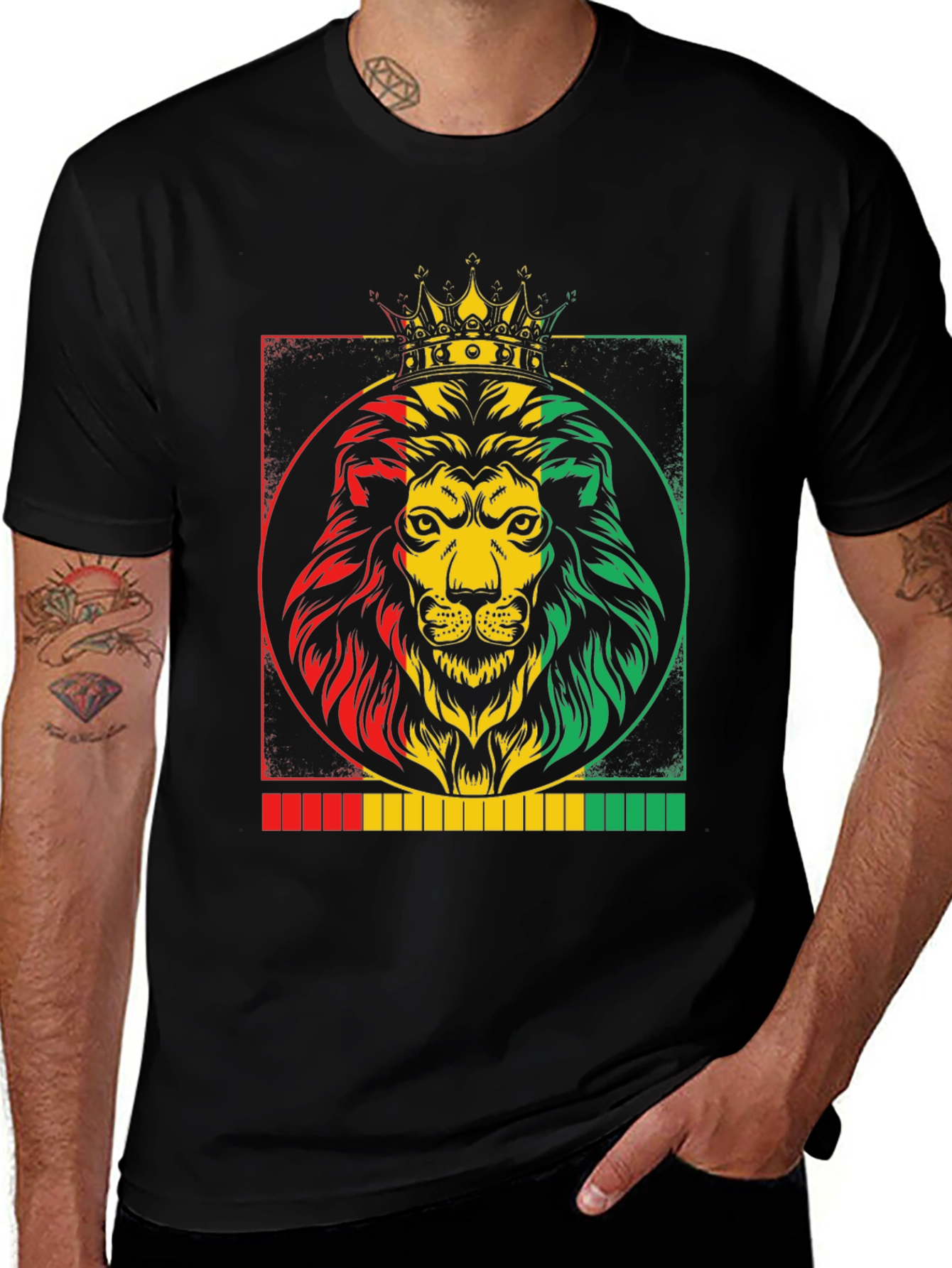 Rasta Lion King Graphic T-Shirt - Reggae Vibes