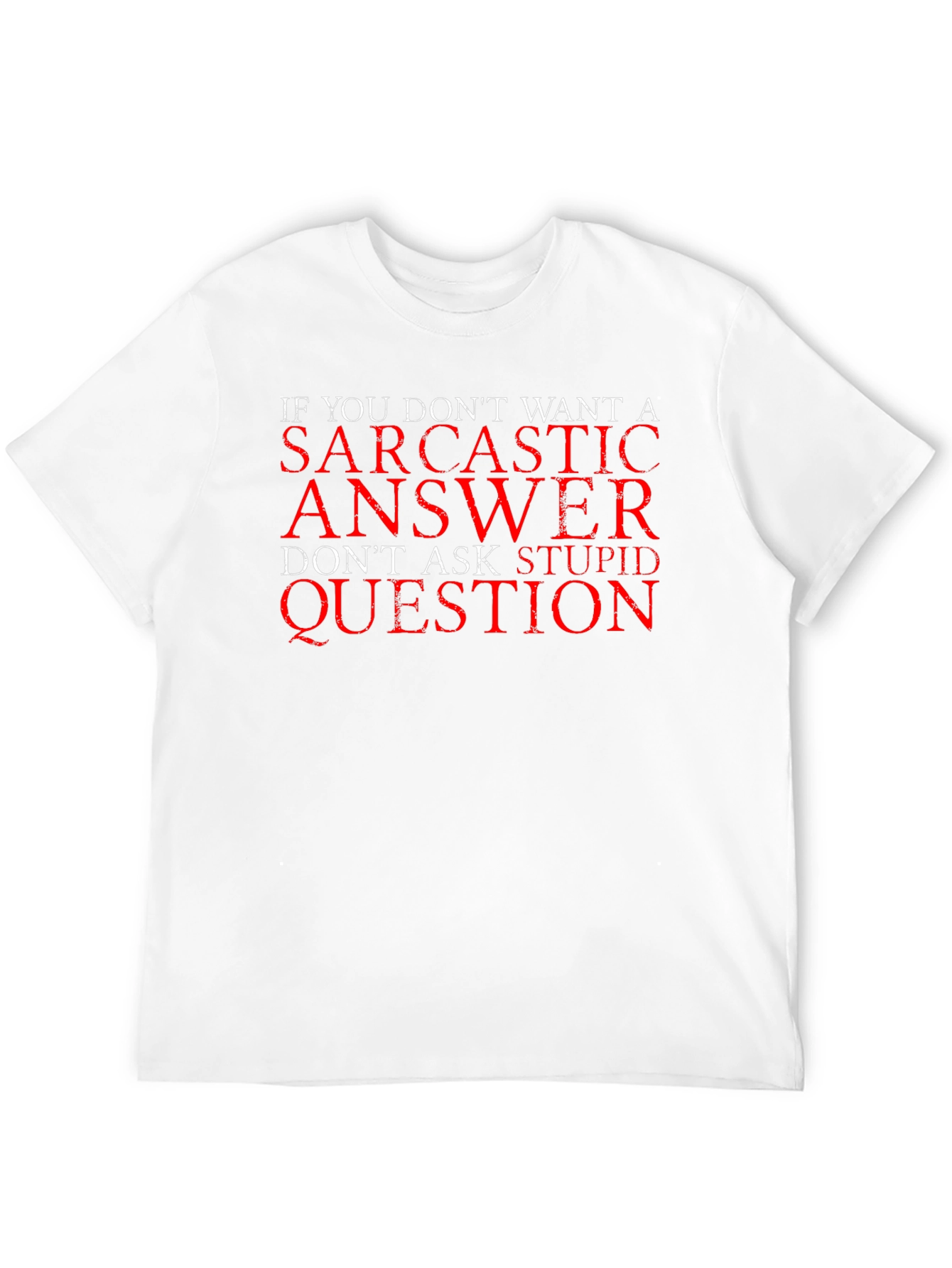 Sarcastic Answer Black Cotton T-Shirt