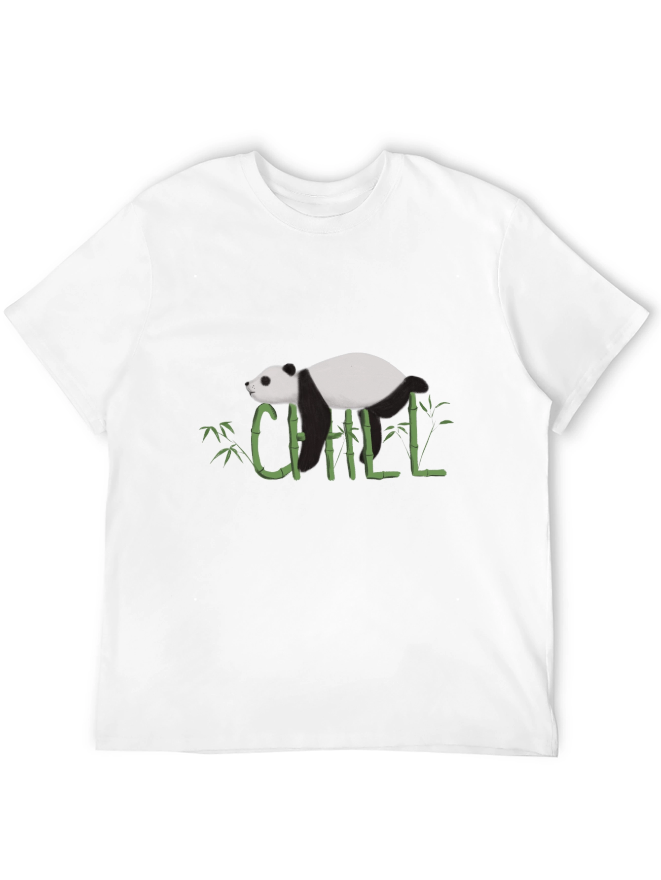 Chill Panda Bamboo Graphic Tee - Relaxed Style