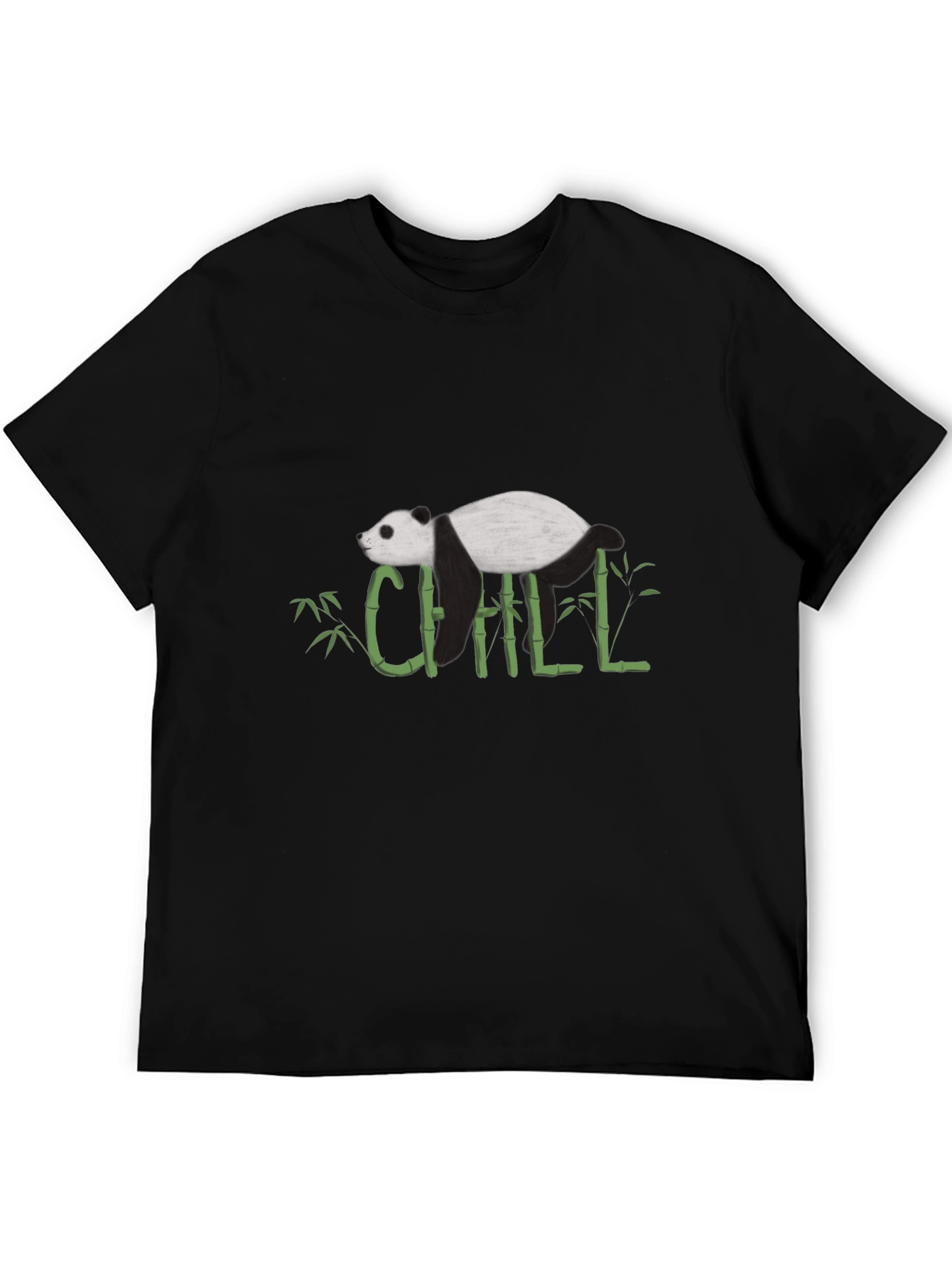 Chill Panda Bamboo Graphic Tee - Relaxed Style