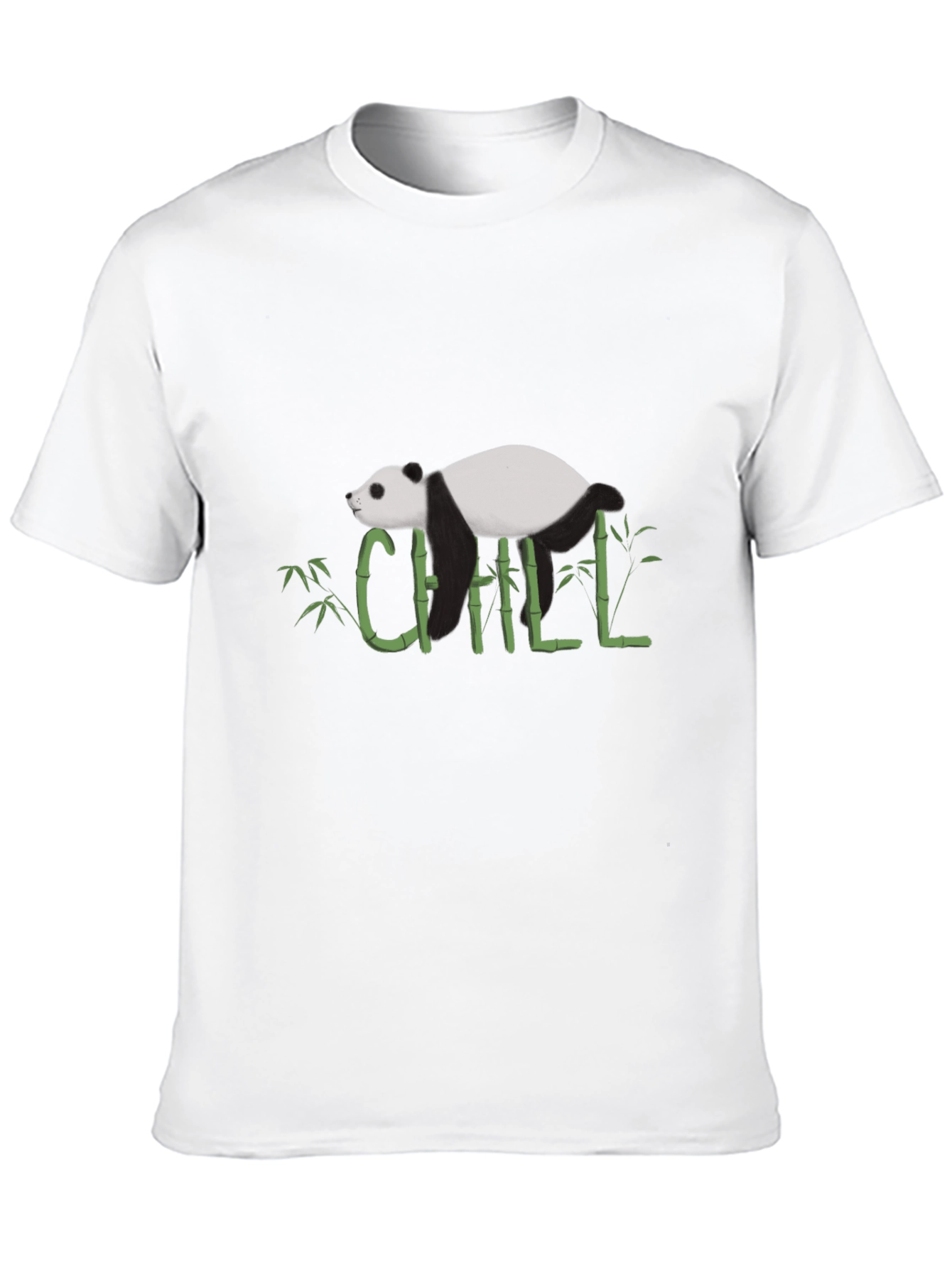 Chill Panda Bamboo Graphic Tee - Relaxed Style