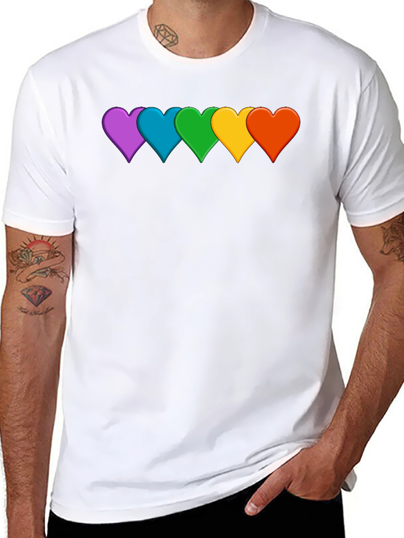 Rainbow Heart Pride T-Shirt