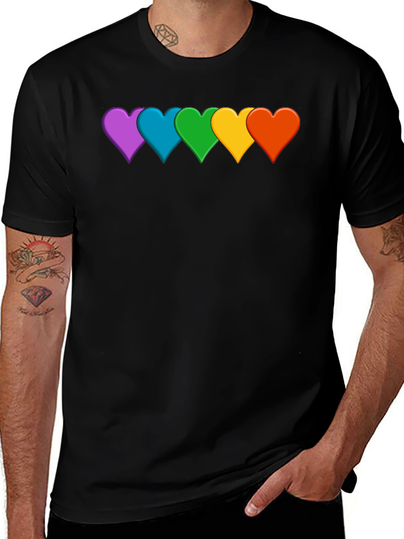 Rainbow Heart Pride T-Shirt