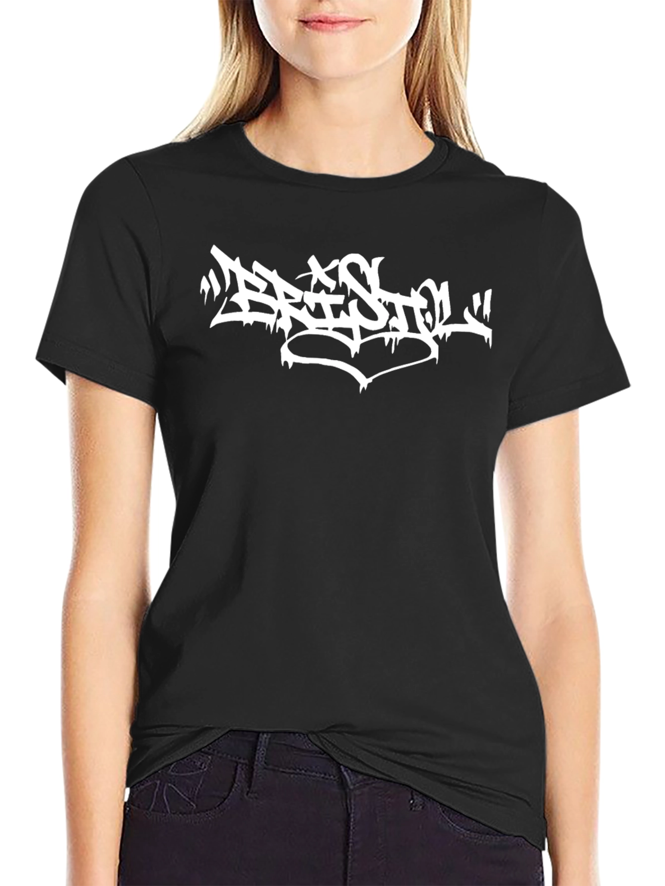 Bristol Graffiti Style Black T-Shirt