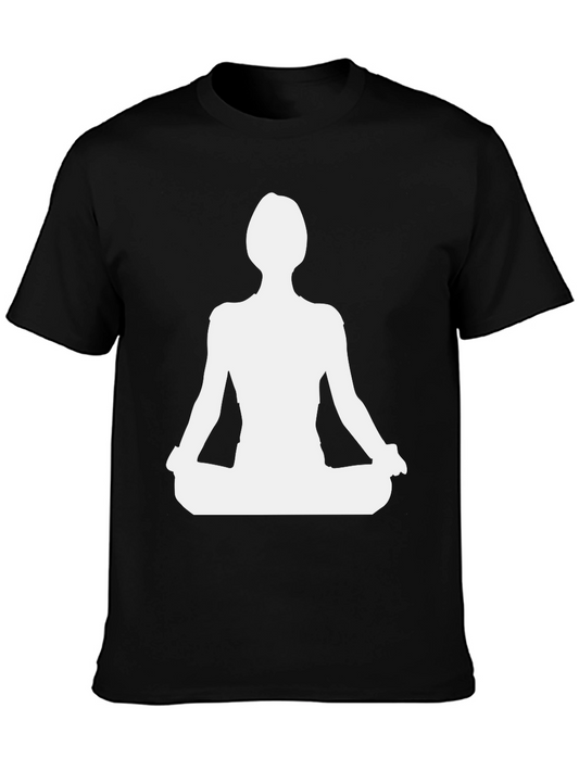 Yoga Silhouette Graphic Tee - Meditation T-Shirt