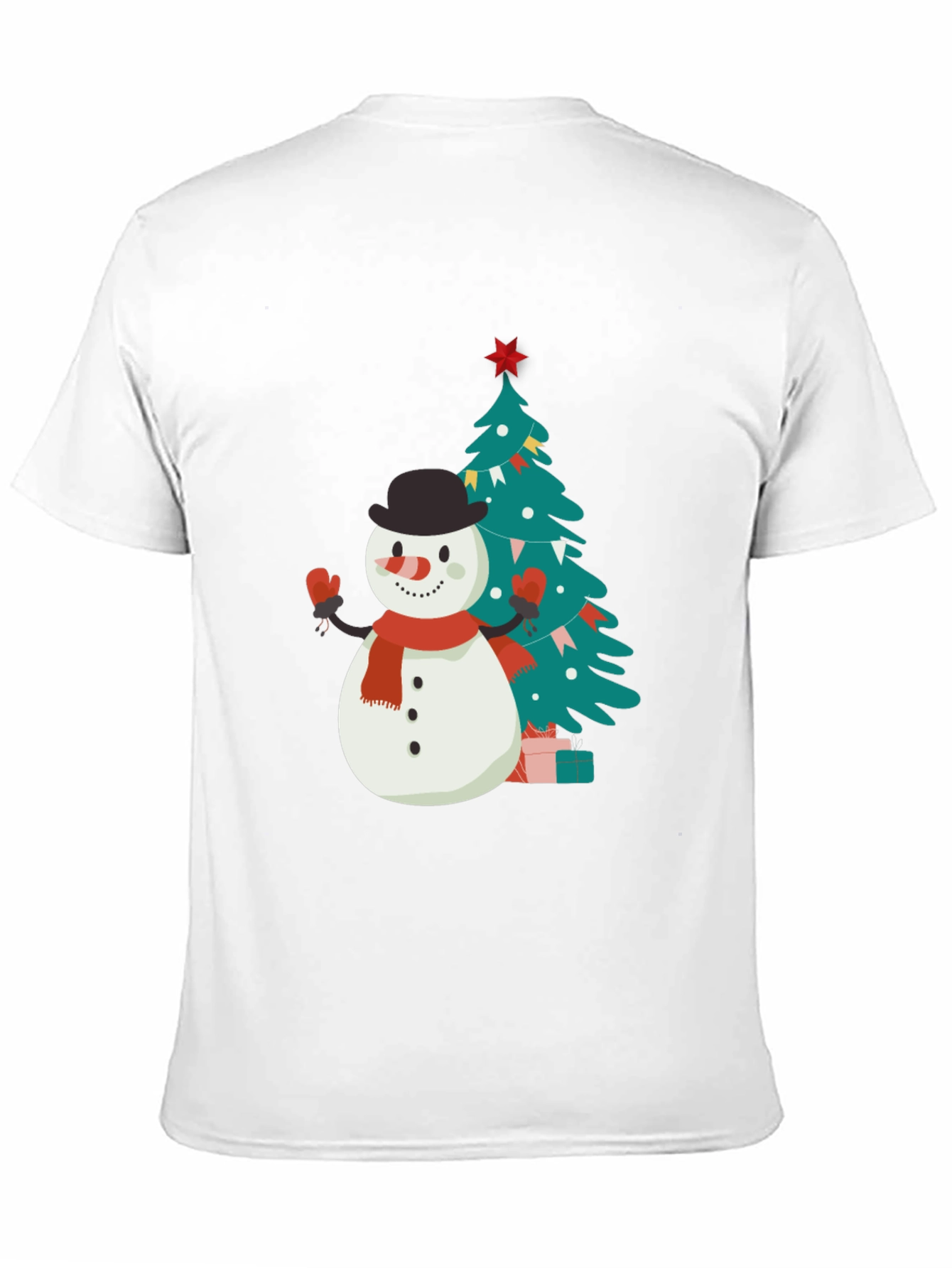 Festive Snowman & Tree Graphic Tee