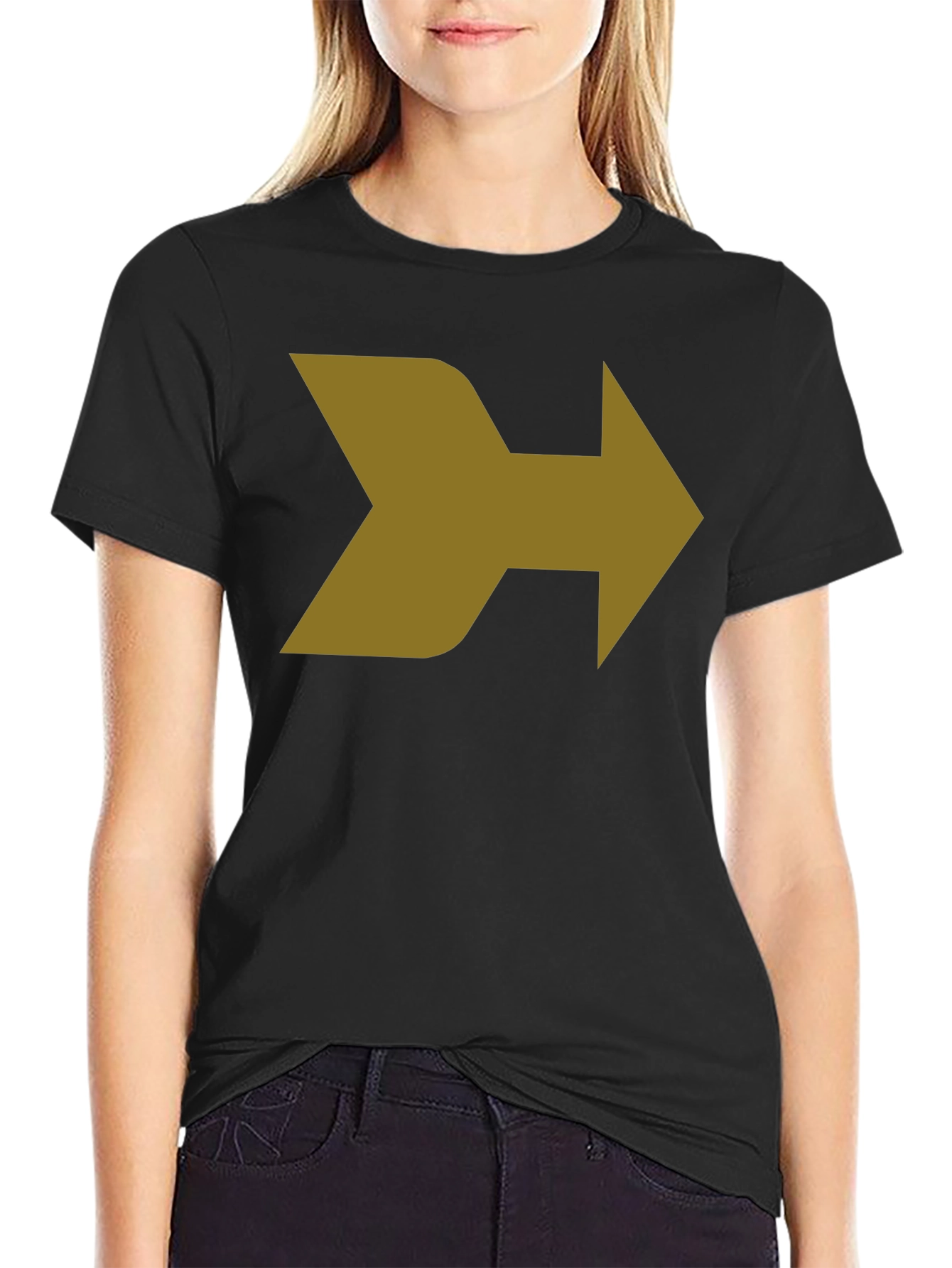 Modern Arrow Graphic T-Shirt - Black