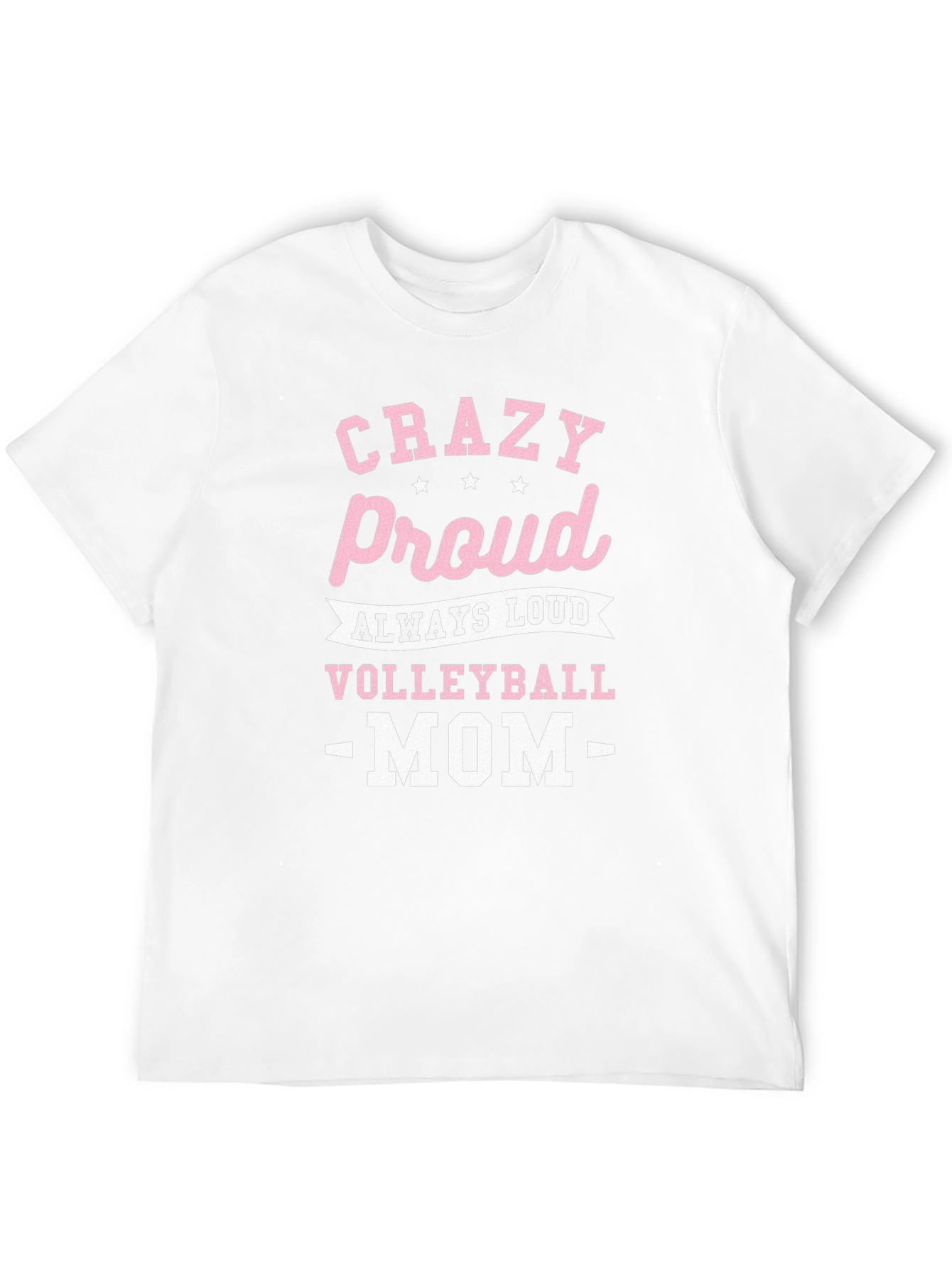 Crazy Proud Volleyball Mom Black T-Shirt