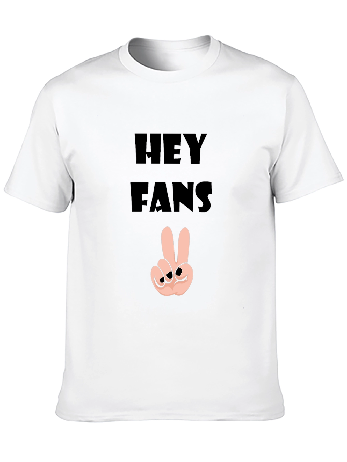 Hey Fans Graphic Tee - Peace Sign Hand