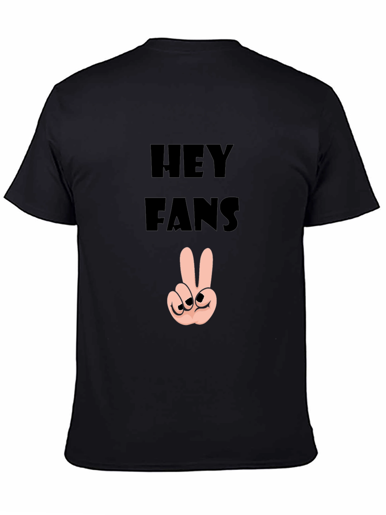 Hey Fans Graphic Tee - Peace Sign Hand
