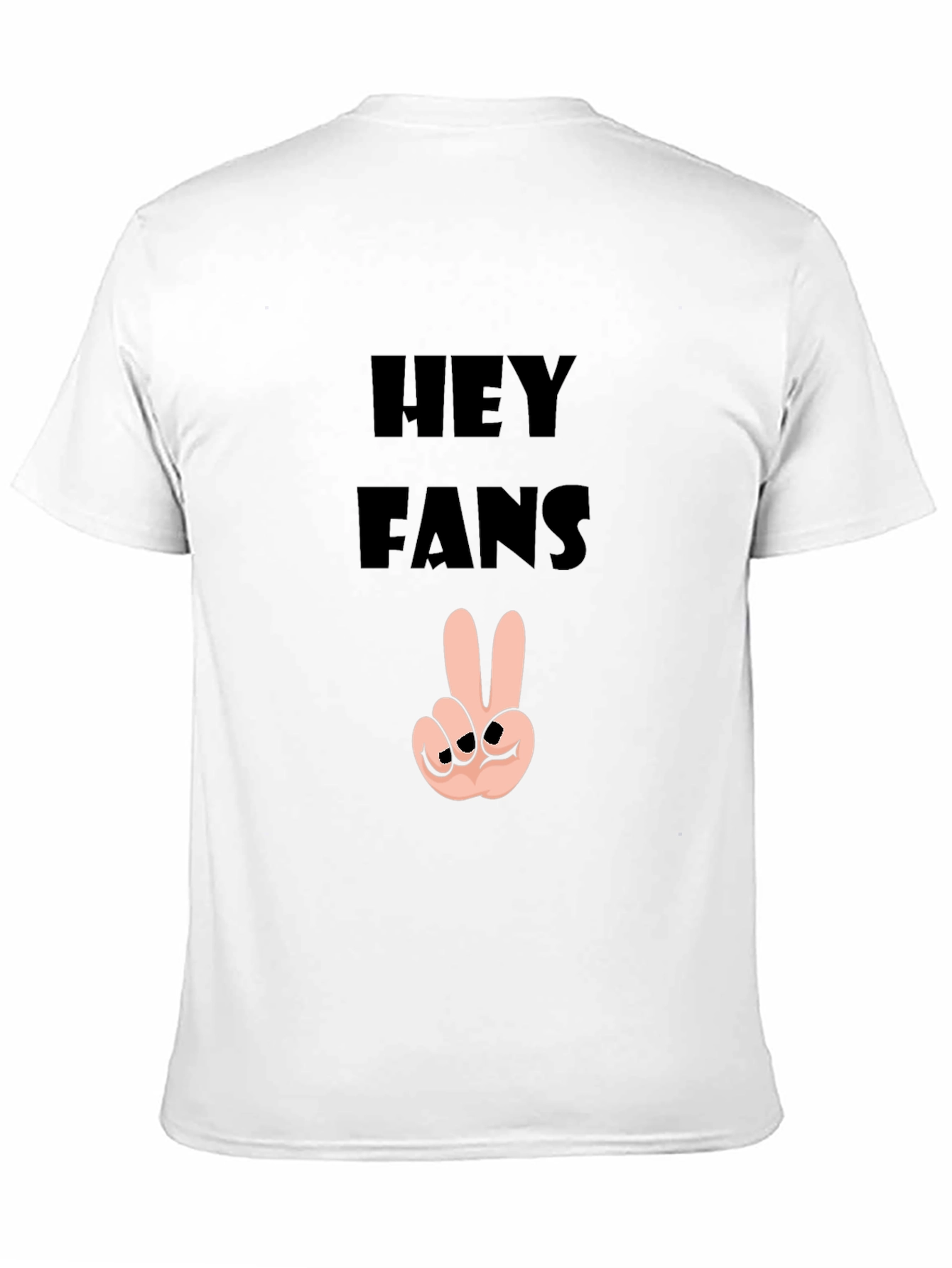 Hey Fans Graphic Tee - Peace Sign Hand
