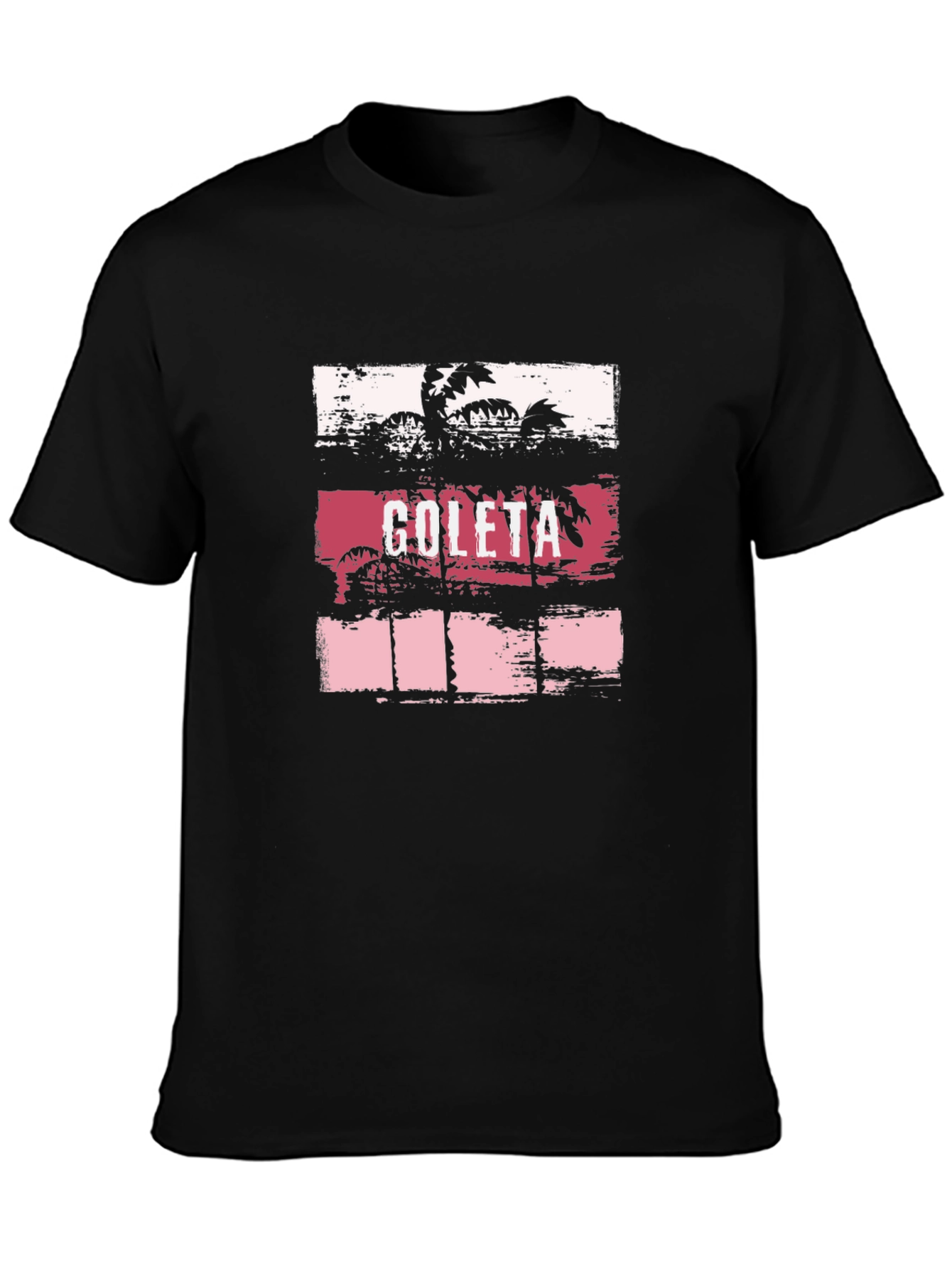 Goleta Palm Tree Graphic T-Shirt - Black