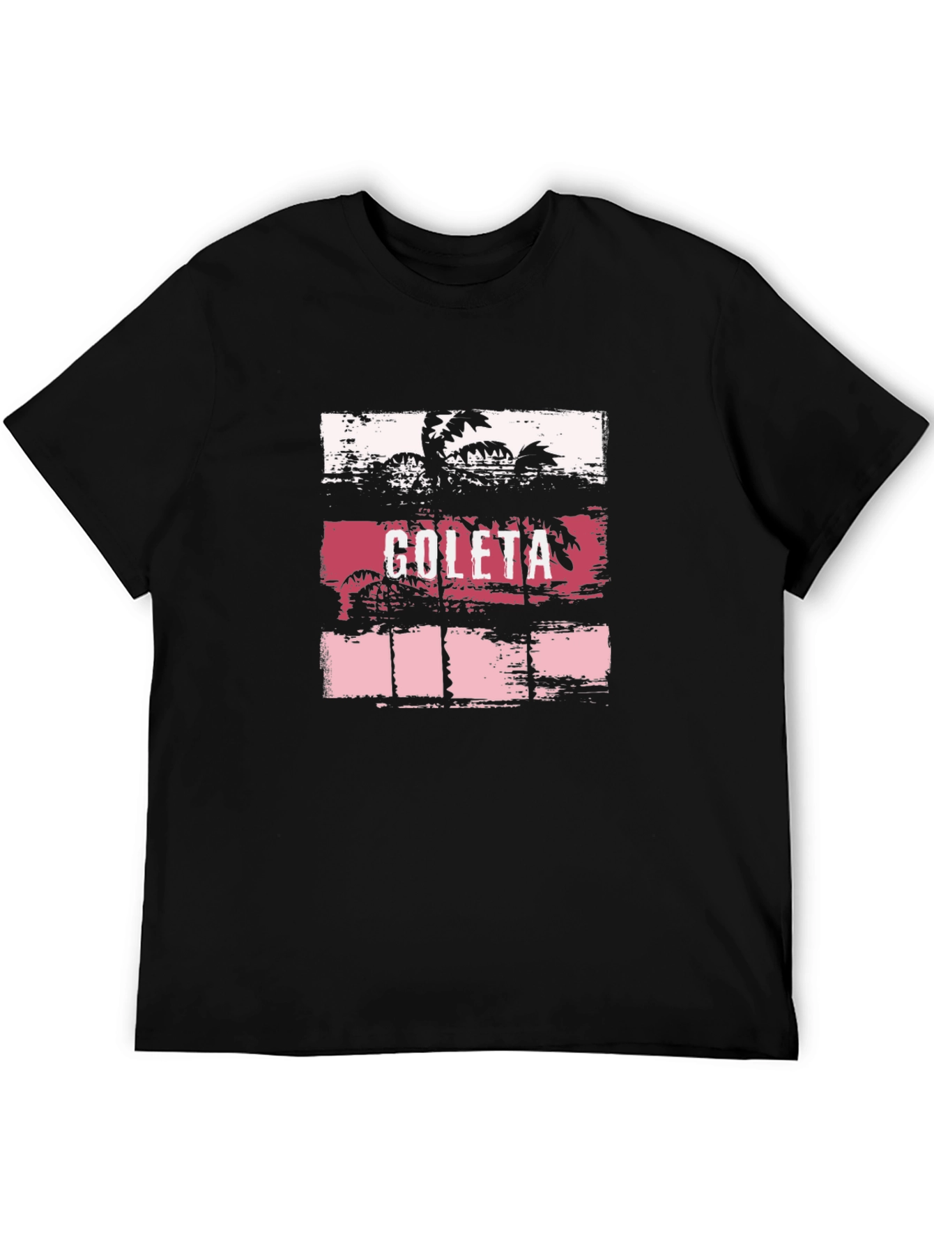 Goleta Palm Tree Graphic T-Shirt - Black